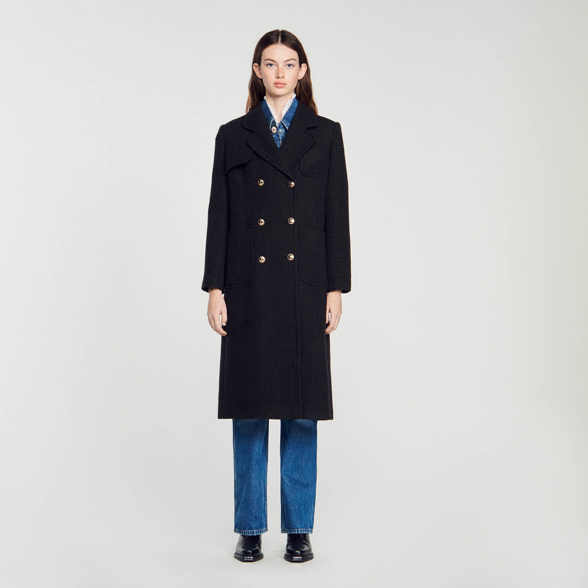 Sandro manteaux sale femme