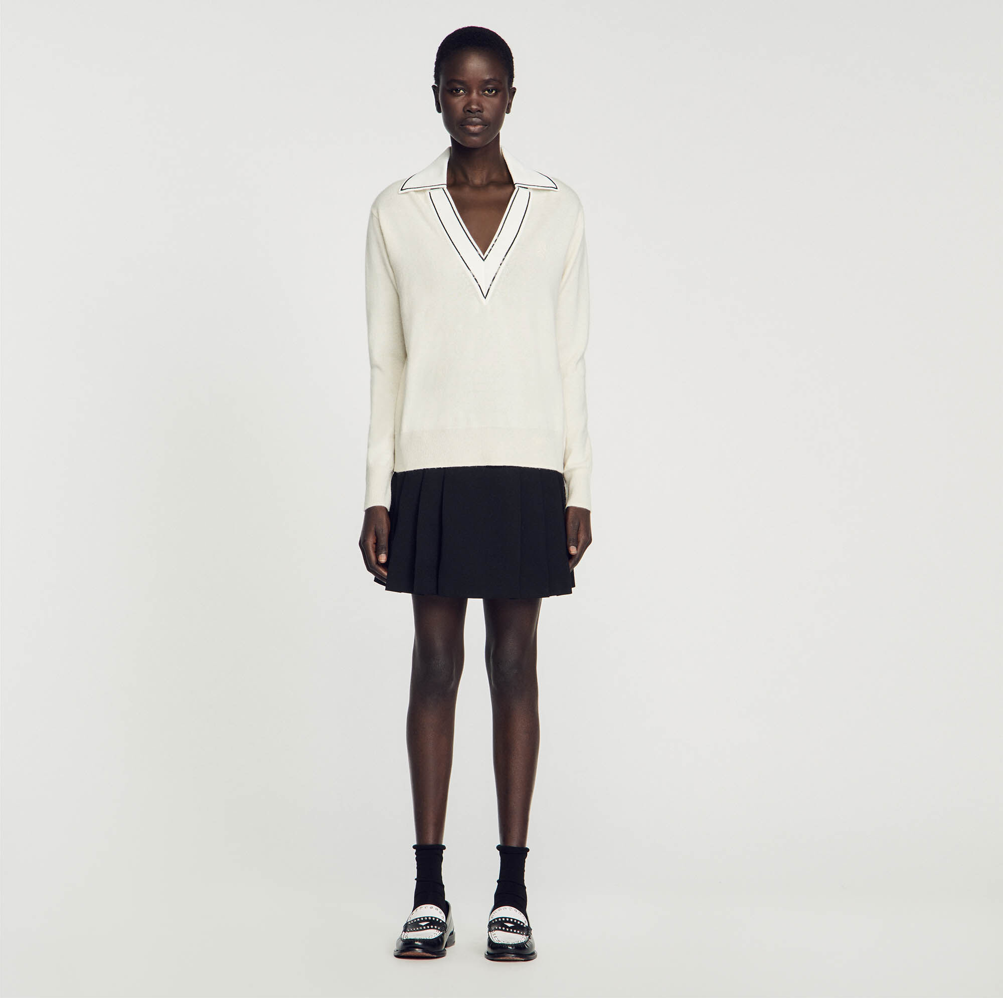 Jumper with polo shirt collar Sweaters Cardigans Sandro