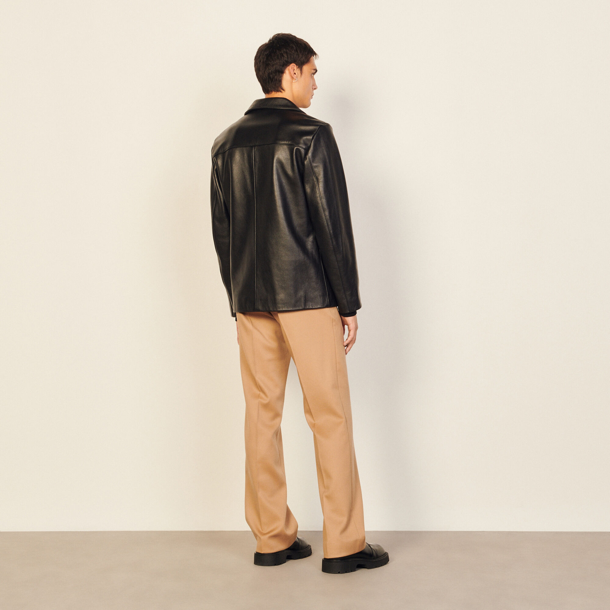 Veste daytona hotsell cuir homme sandro