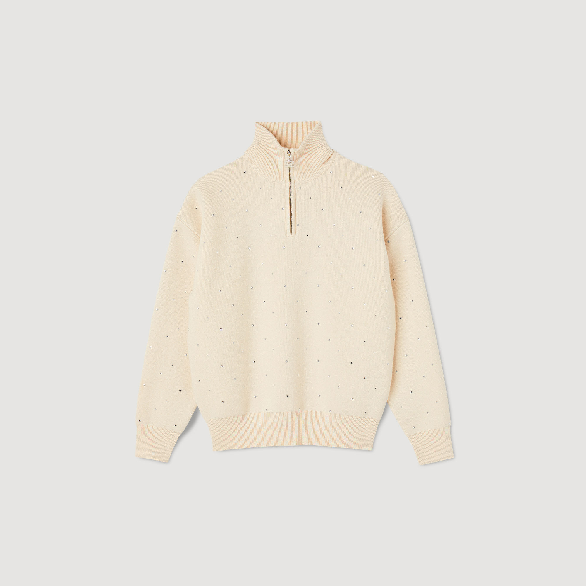 White half shop zip sweater