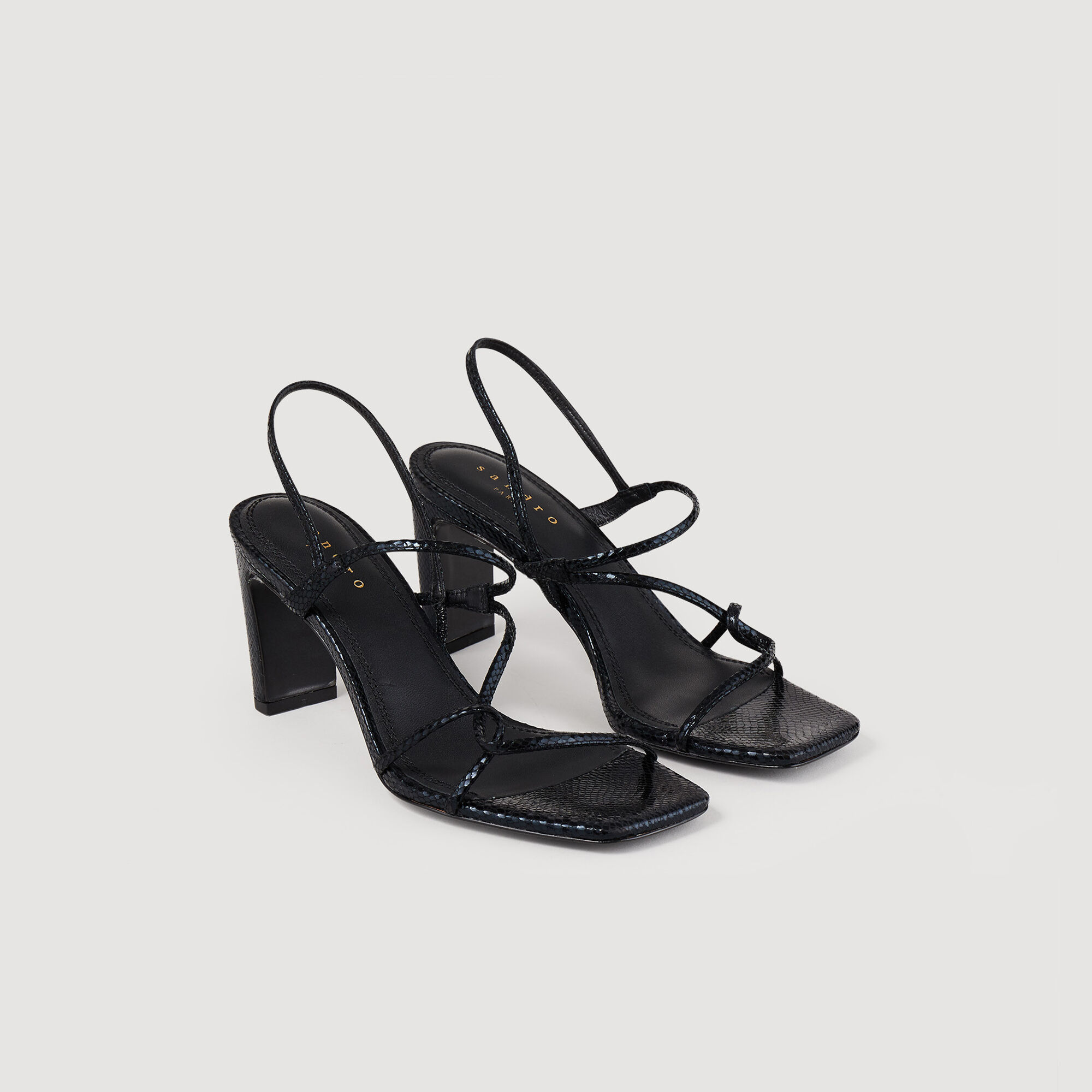 Sandals with narrow straps