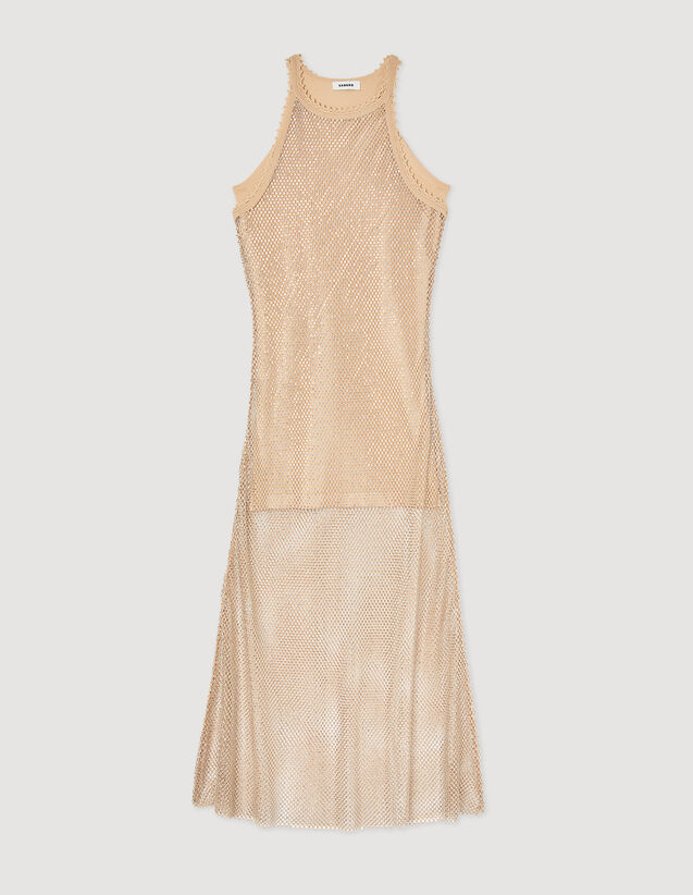 Long shiny mesh dress - Dresses - Sandro-paris.com