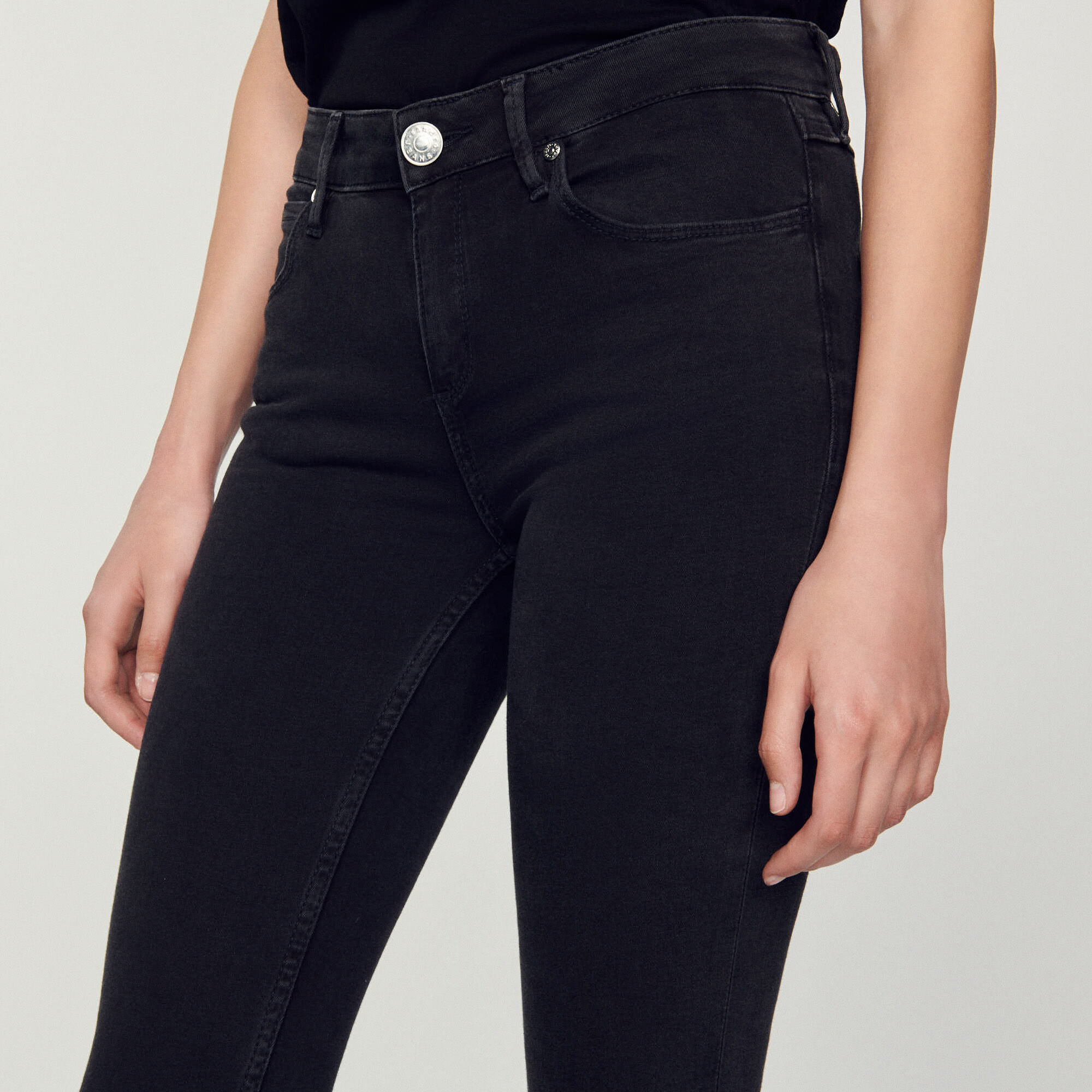 Jean top slim noir