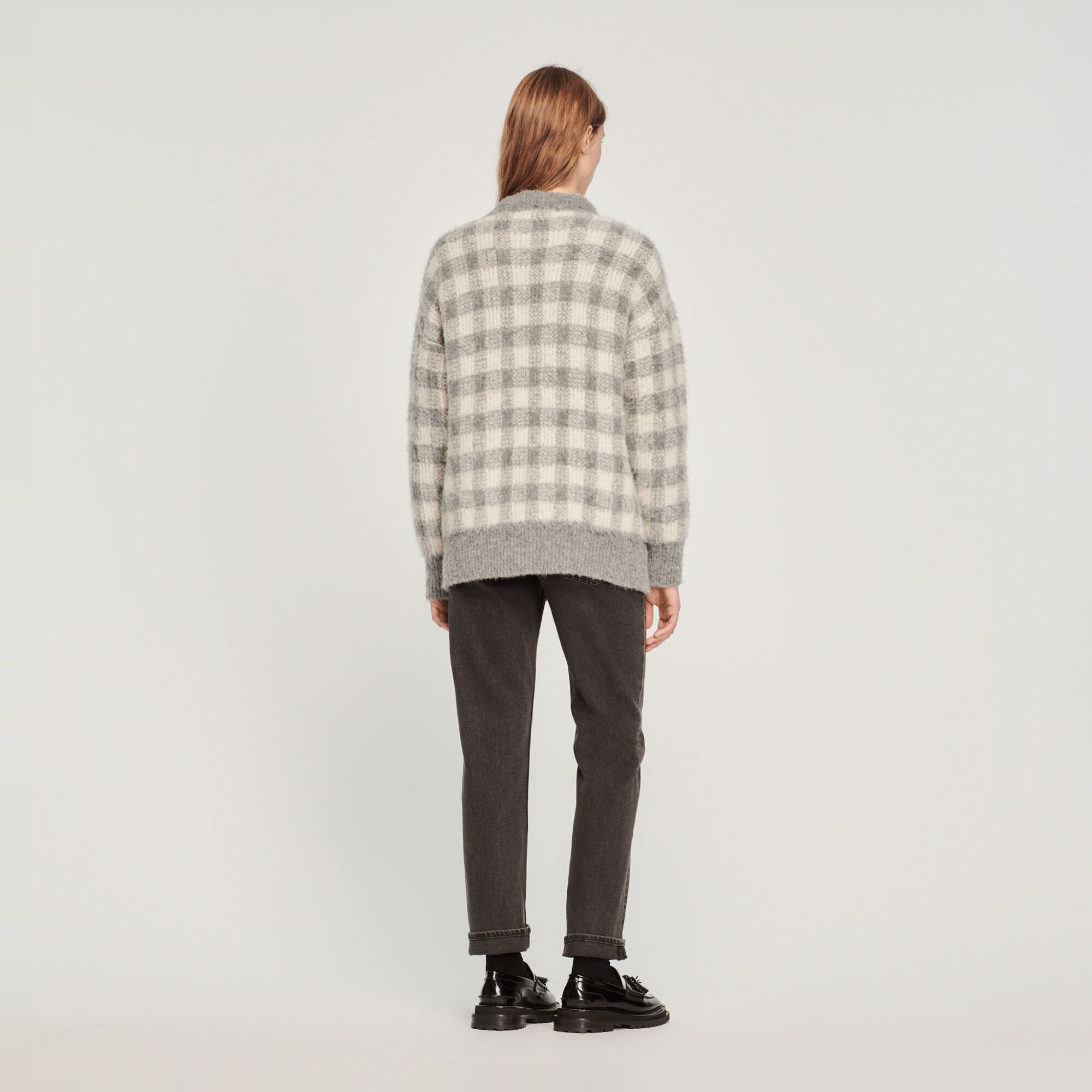 Checked jacquard cardigan All Selection Sandro paris