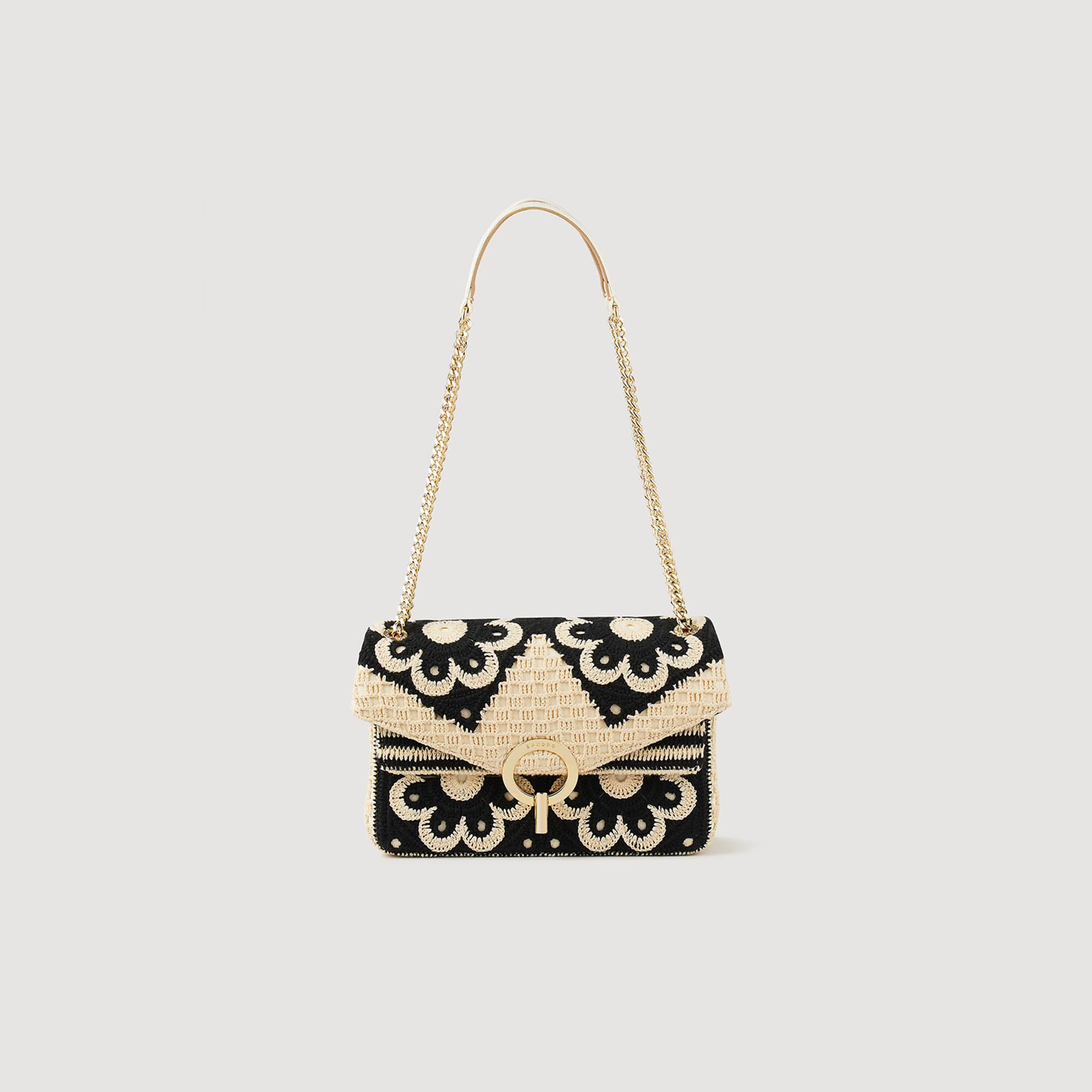 Two tone crochet Yza bag All Bags Sandro paris