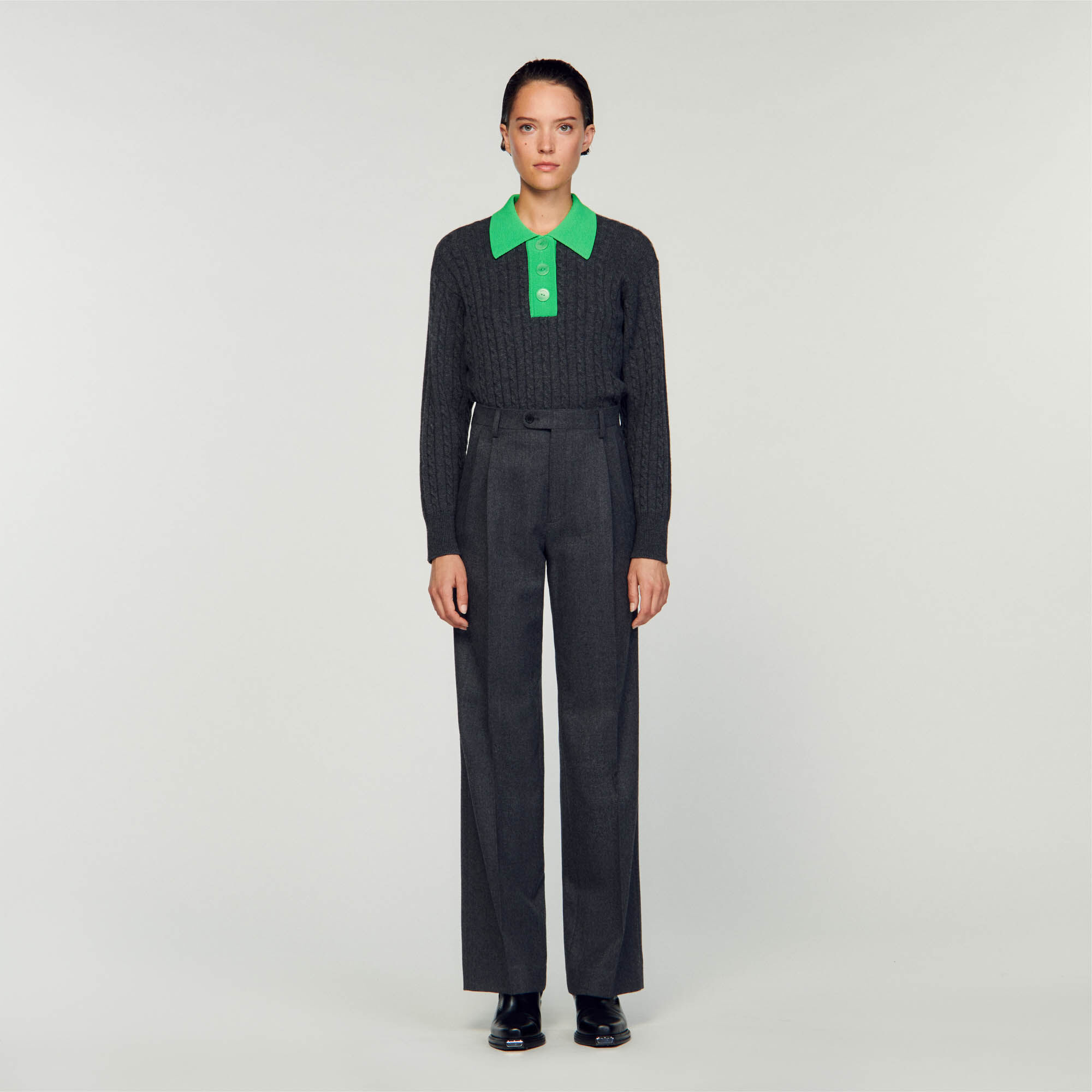 Straight leg trousers Pants Sandro paris