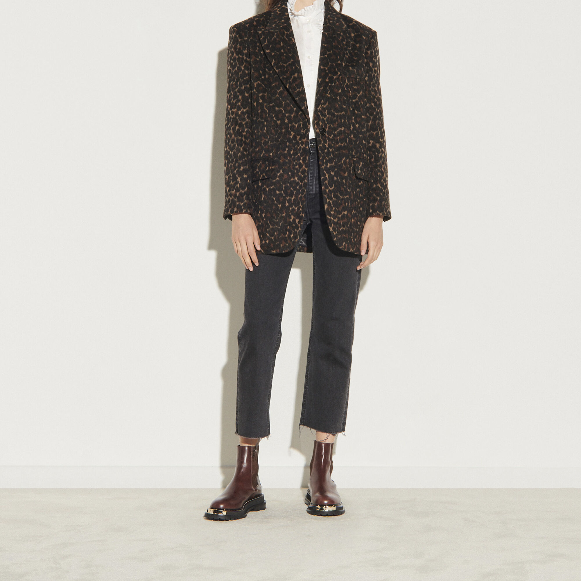 Sandro leopard hotsell print coat