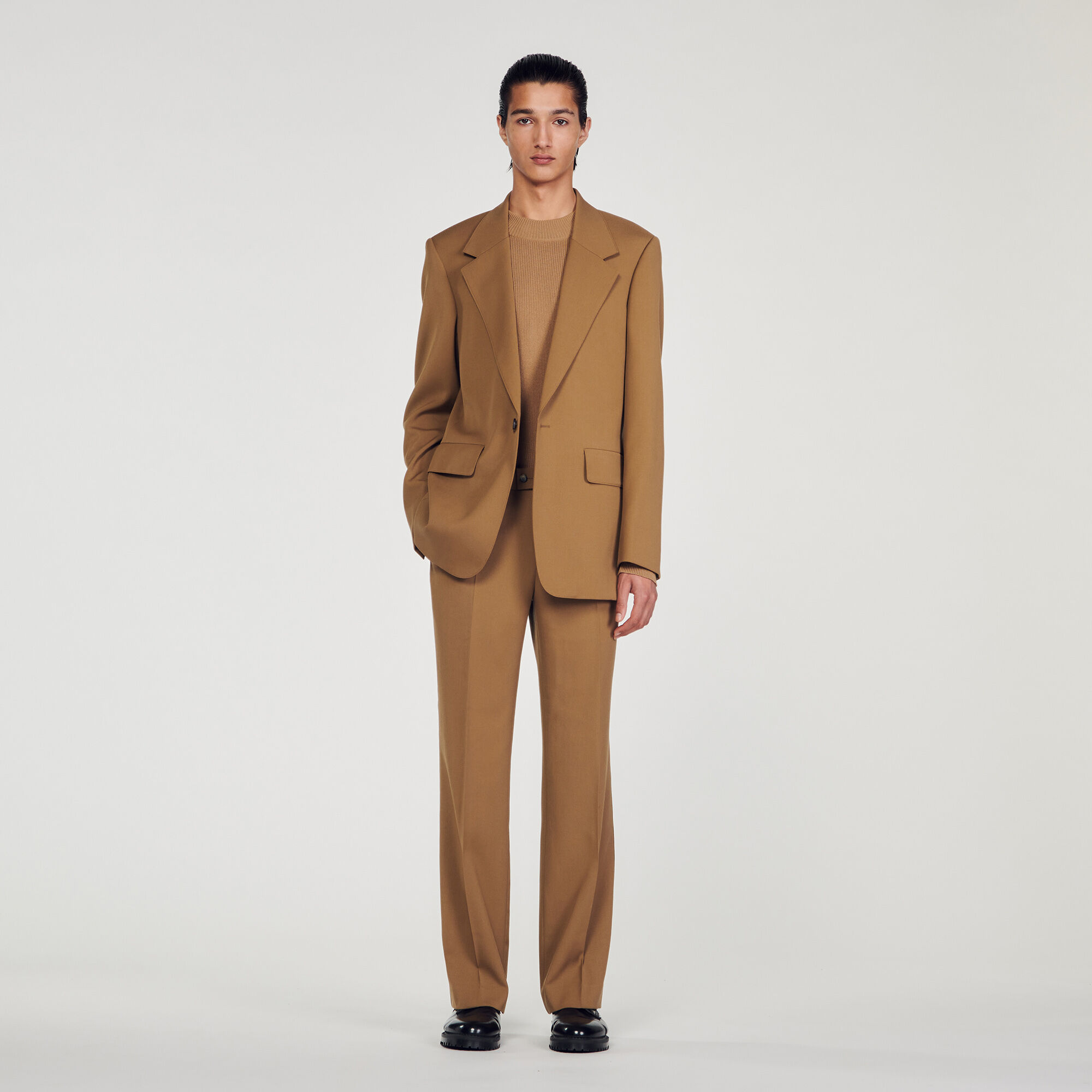 Camel suit hot sale jacket mens