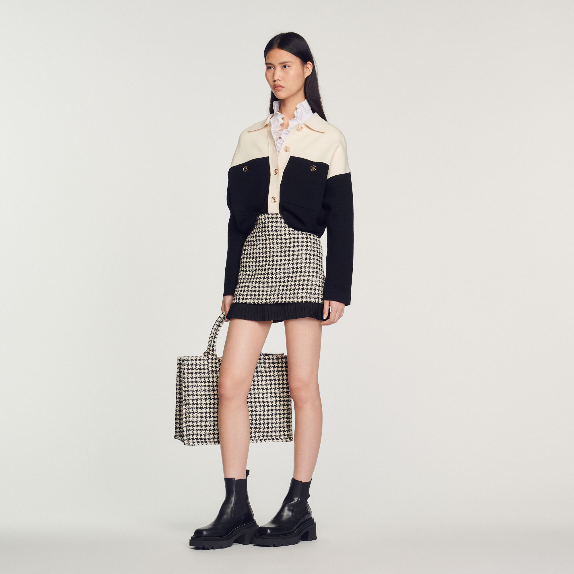 Sandro tweed hotsell bag