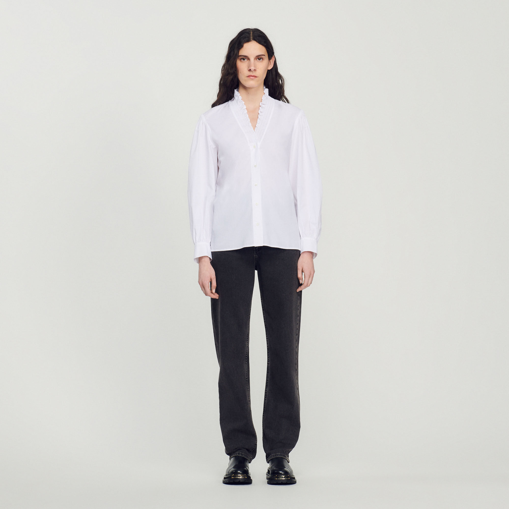 Organic cotton shirt - Tops & Shirts - Sandro-paris.com