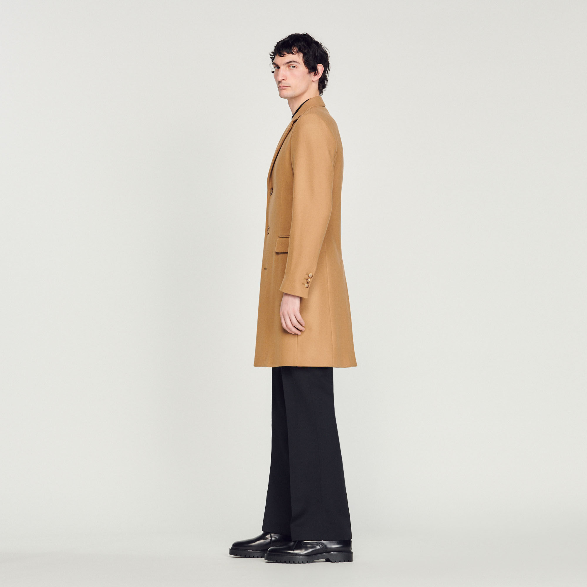 Manteau beige sandro deals