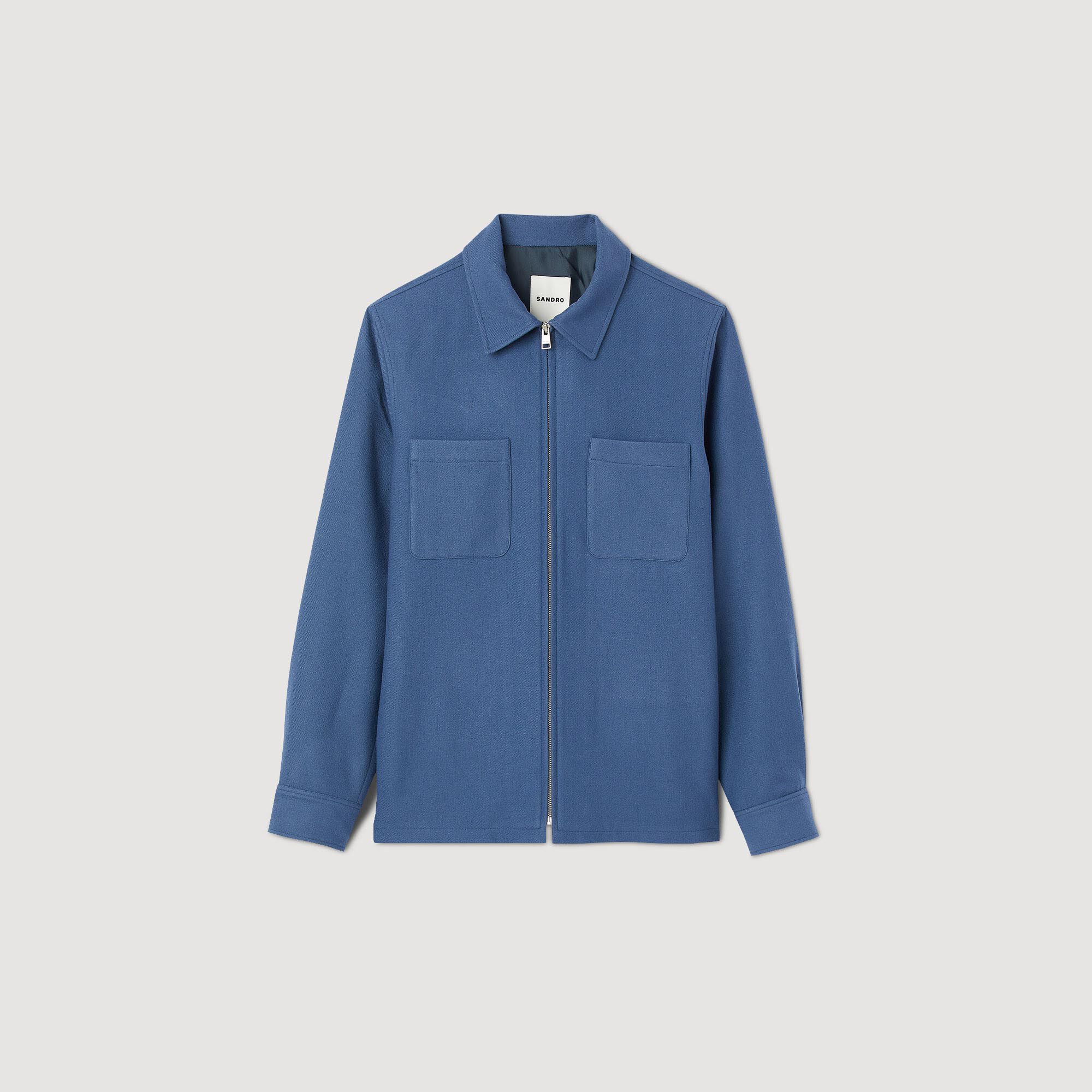 Sandro blue new arrivals jacket