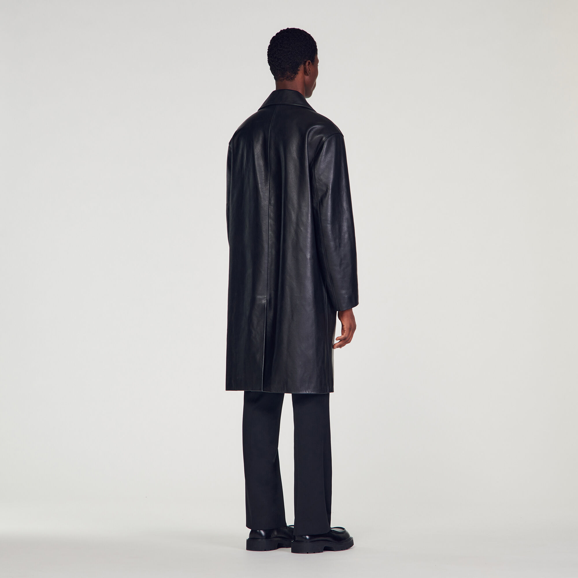 Long leather coat