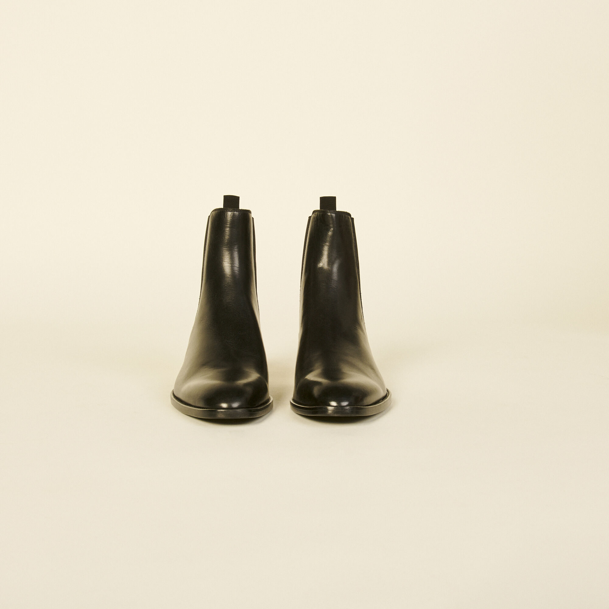 Sandro leather ankle boots clearance