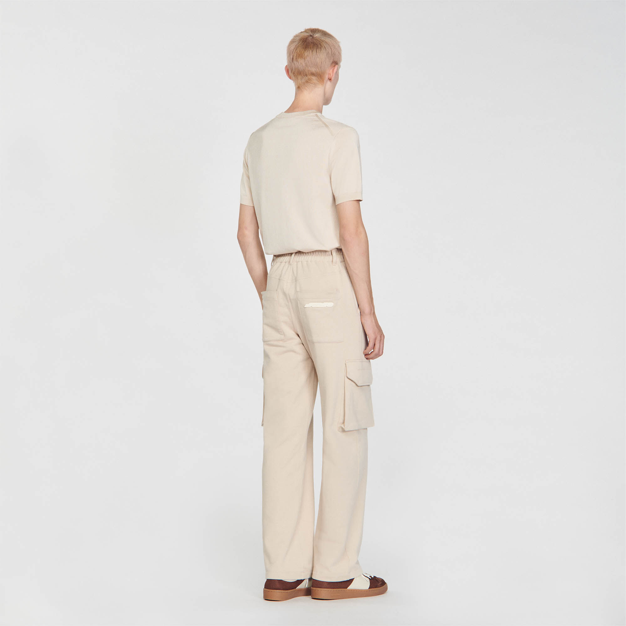 Jogger pants homme beige clearance