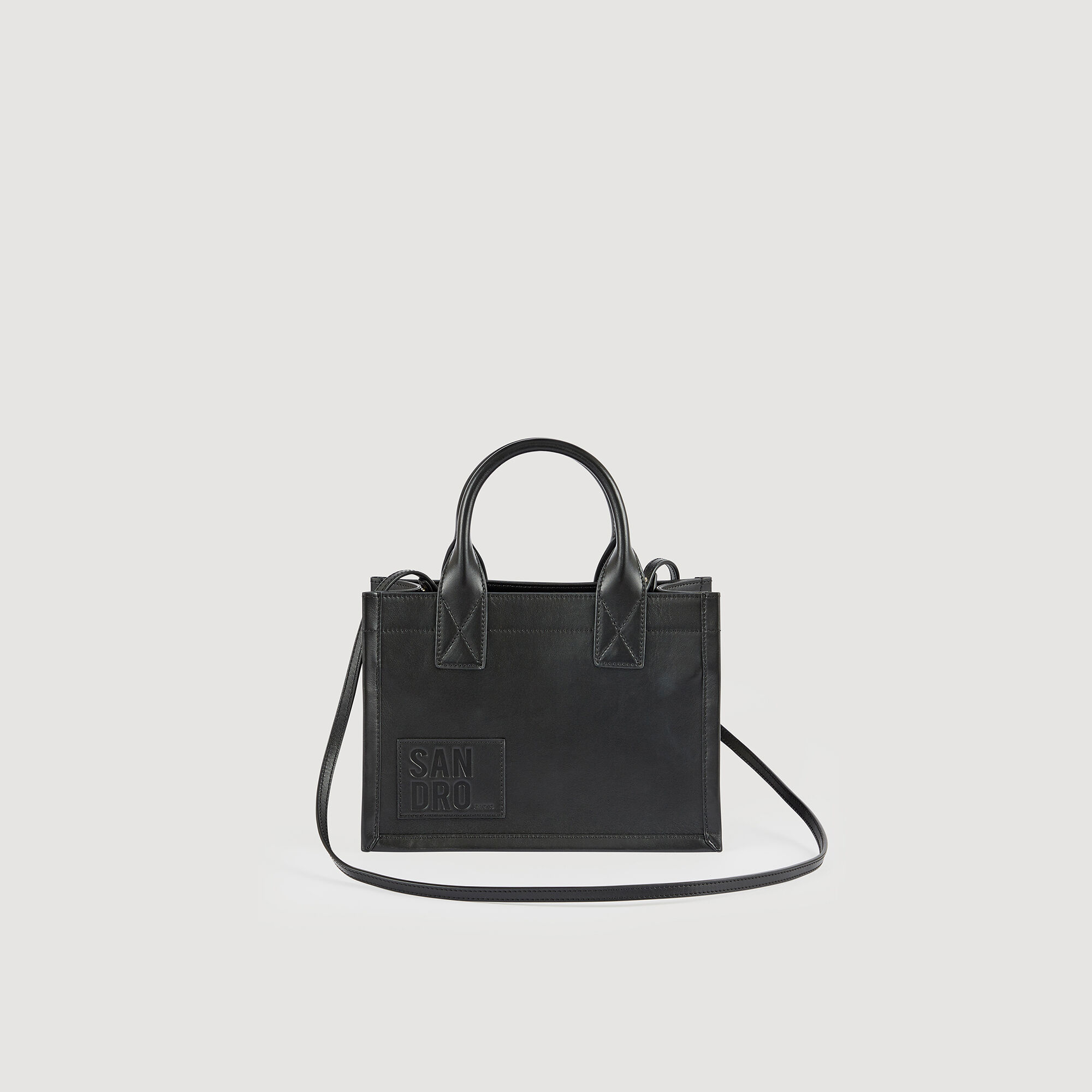 Shopper bag black leather online