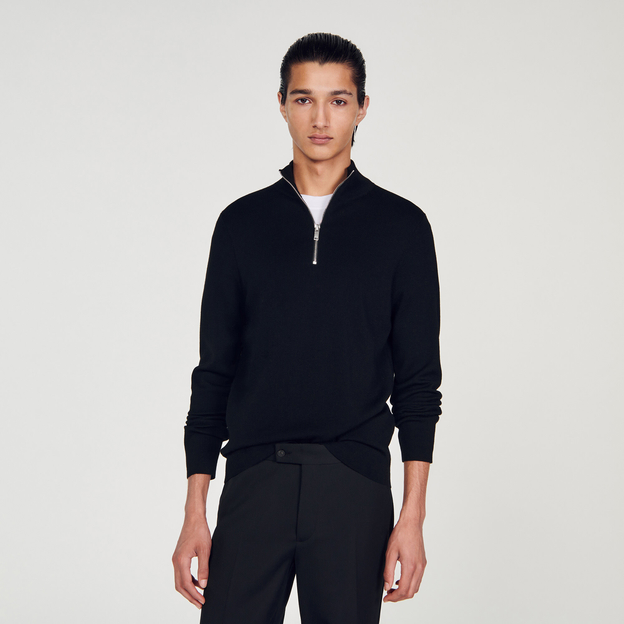 Half zip black jumper 2025