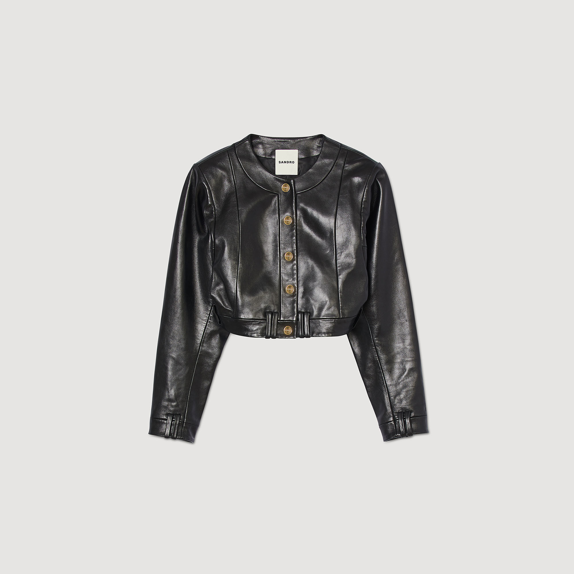 Sandro paris leather jacket best sale