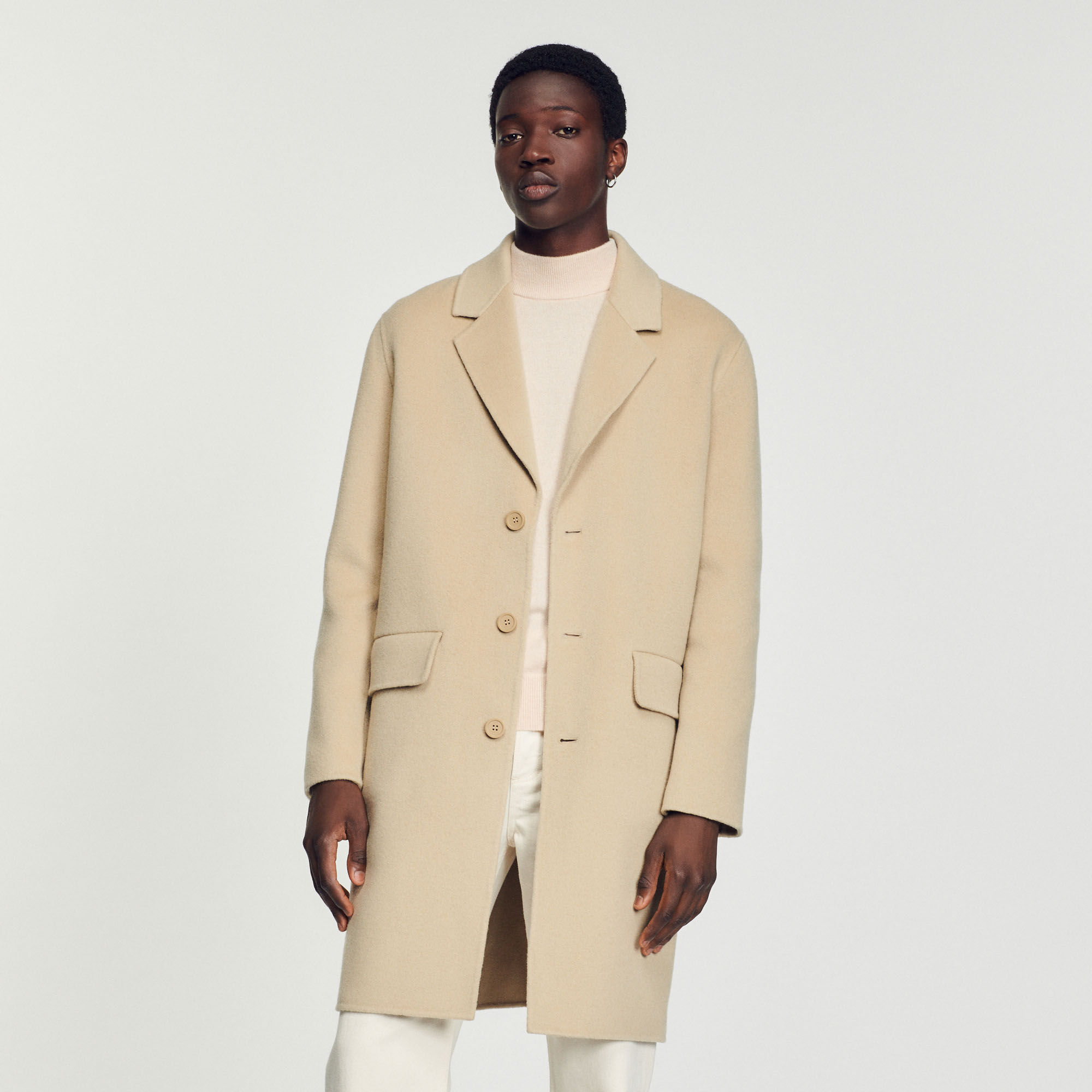 Sandro manteau 2025 beige