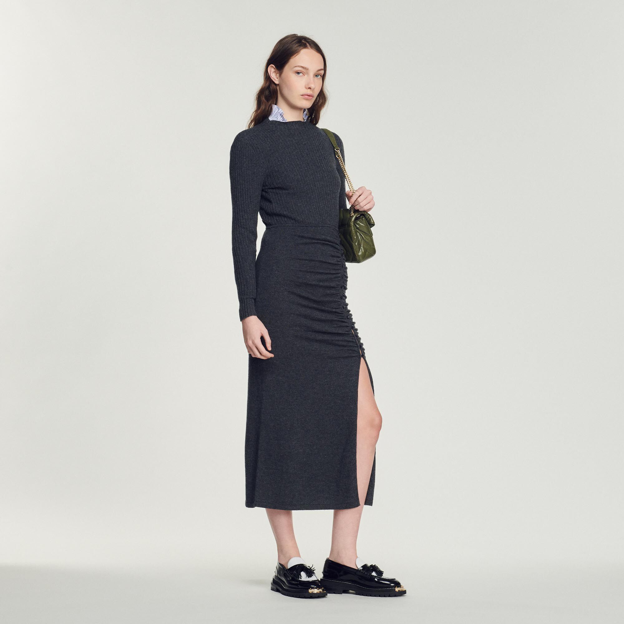 sandro long sleeve dress