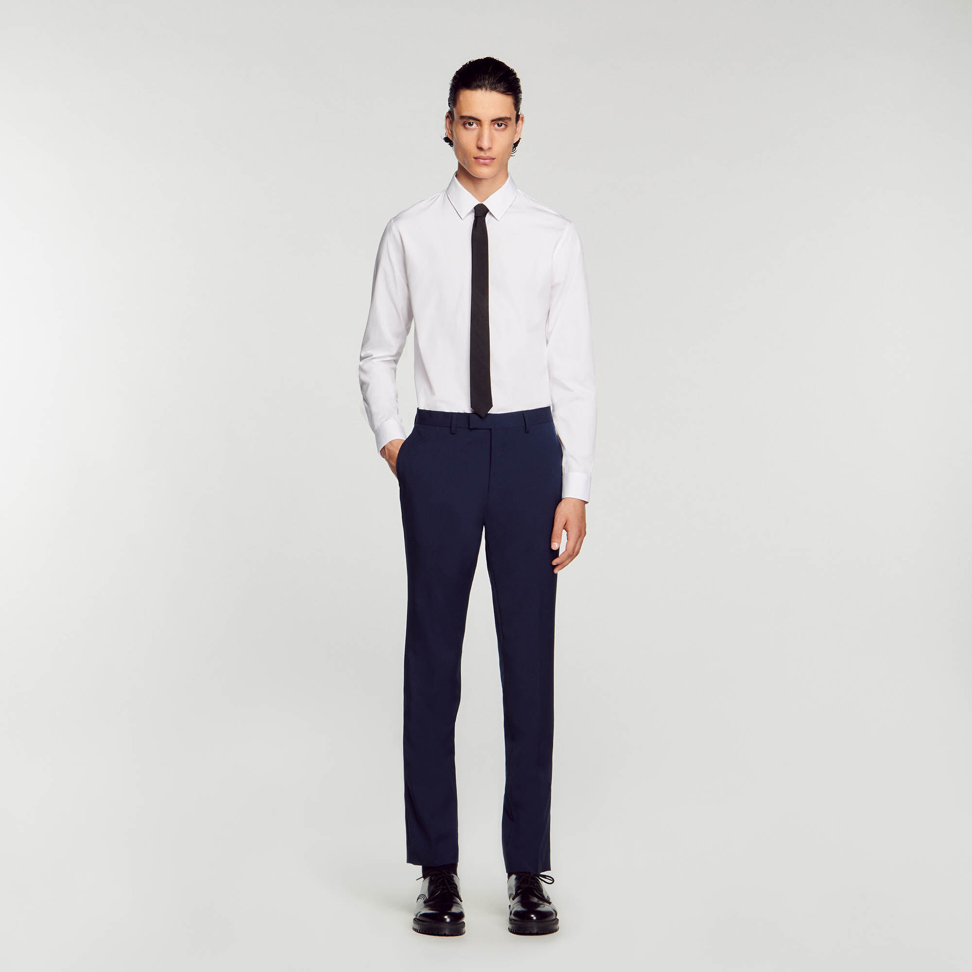 Pantalon de costume en laine vierge Pantalons Shorts Sandro