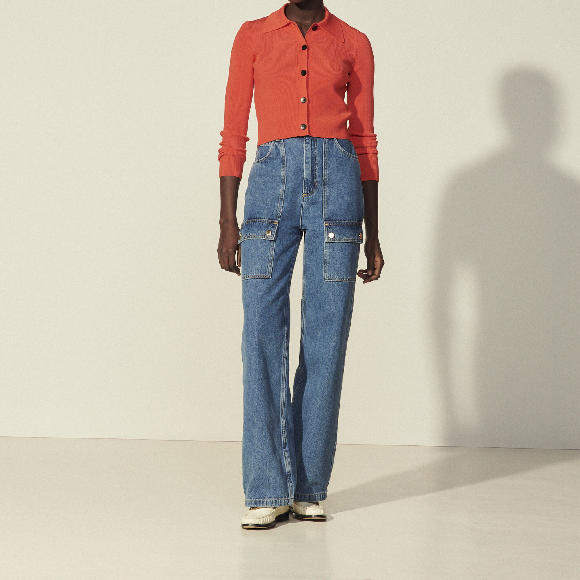 Short fringed coatigan - SOLDES-IT