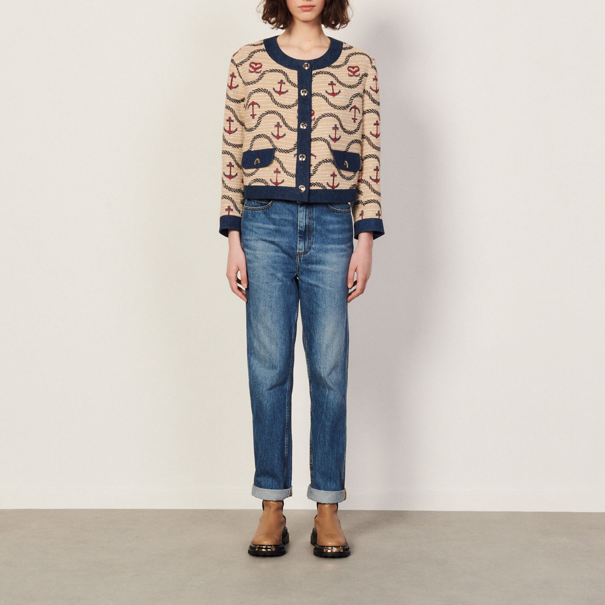 Mixed material jacket All Selection Sandro paris