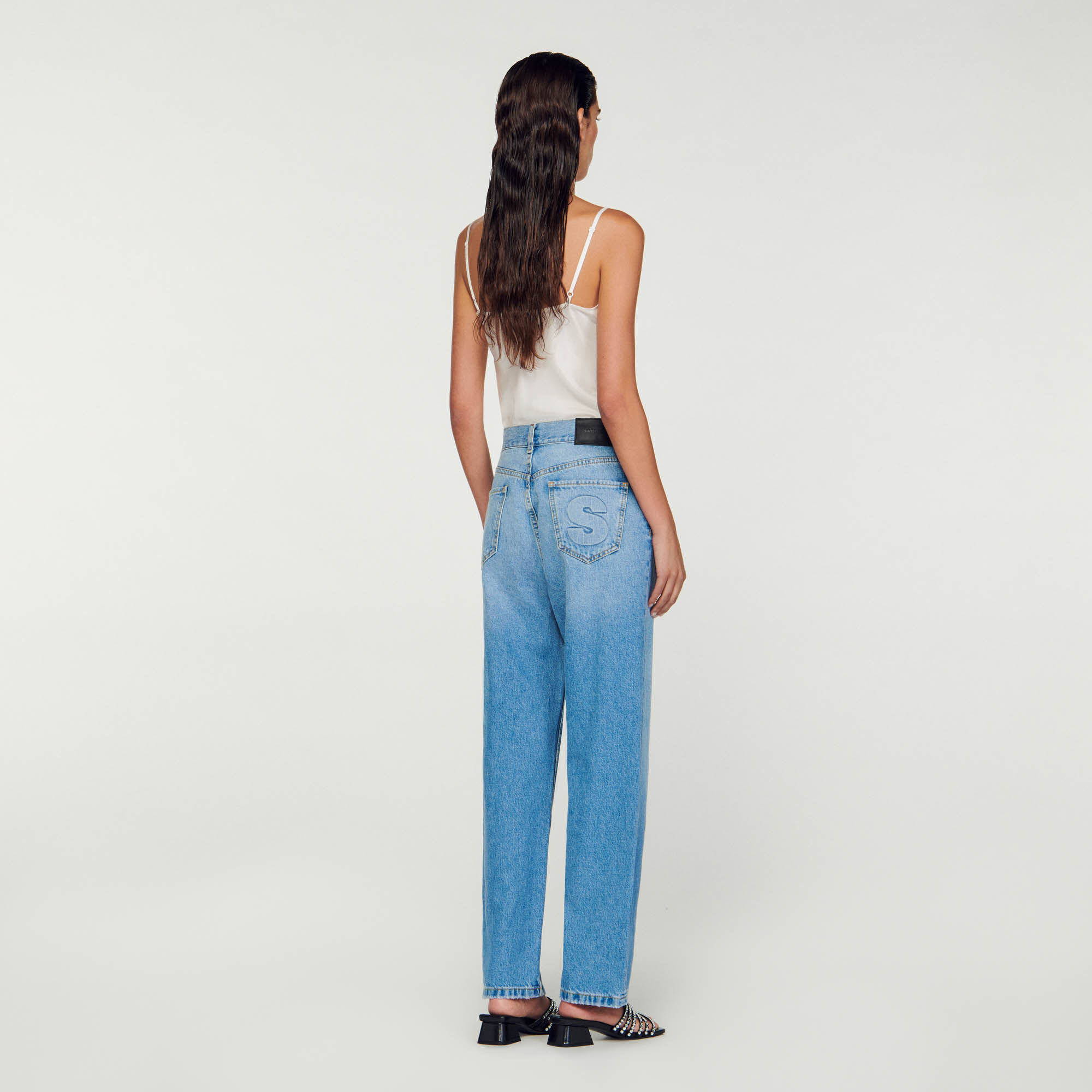 Straight hot sale jeans femme