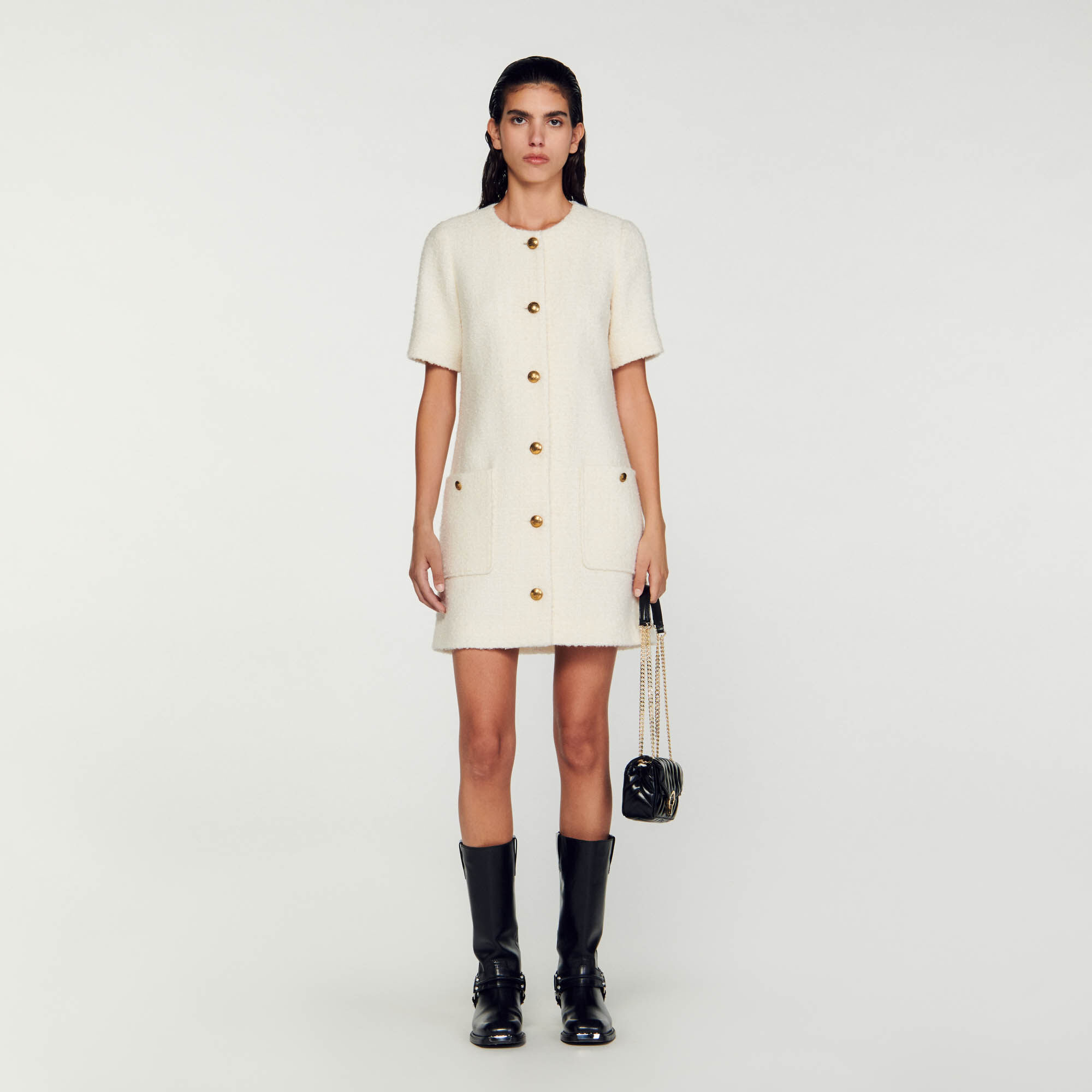Short tweed dress Dresses Sandro paris