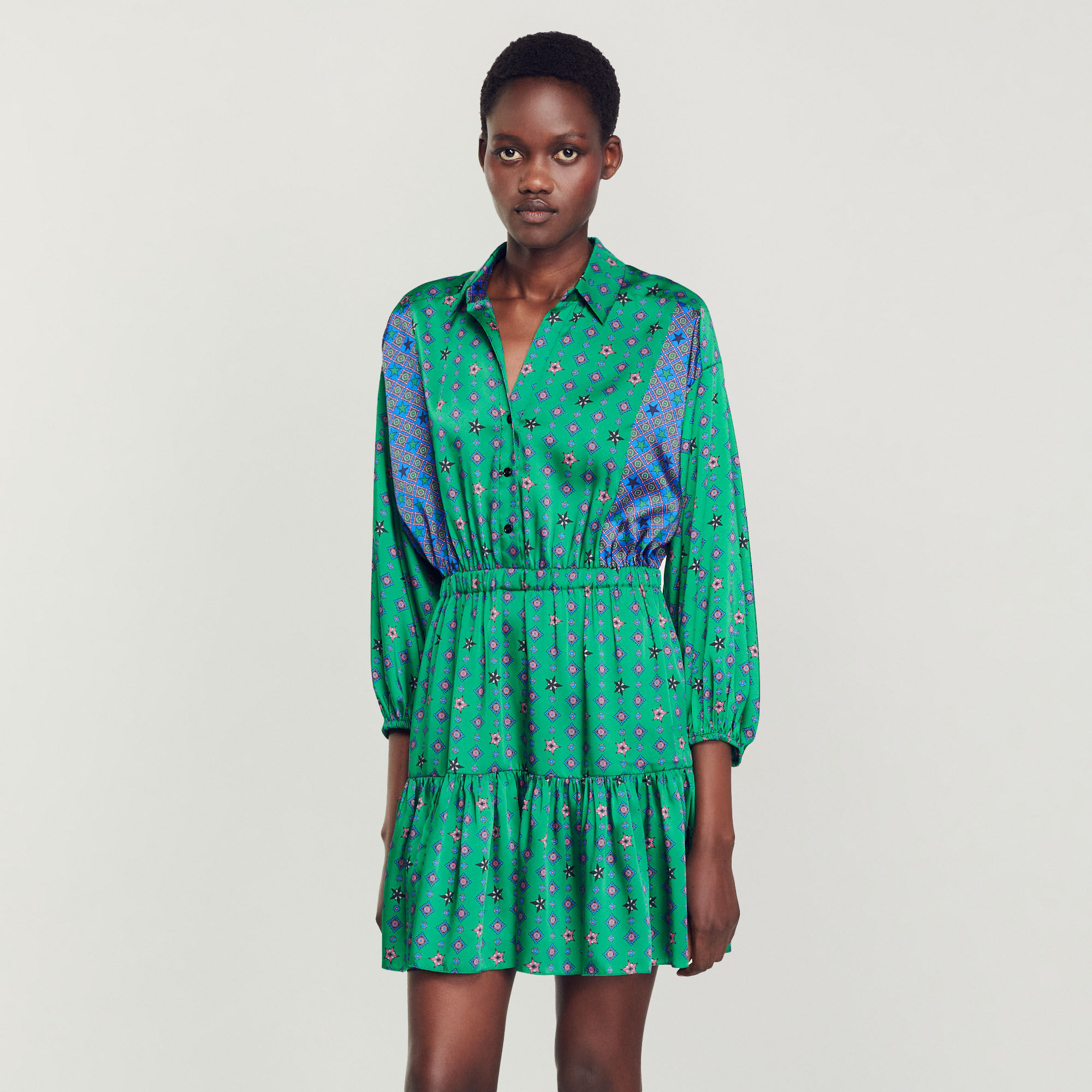 Robe chemise sandro new arrivals