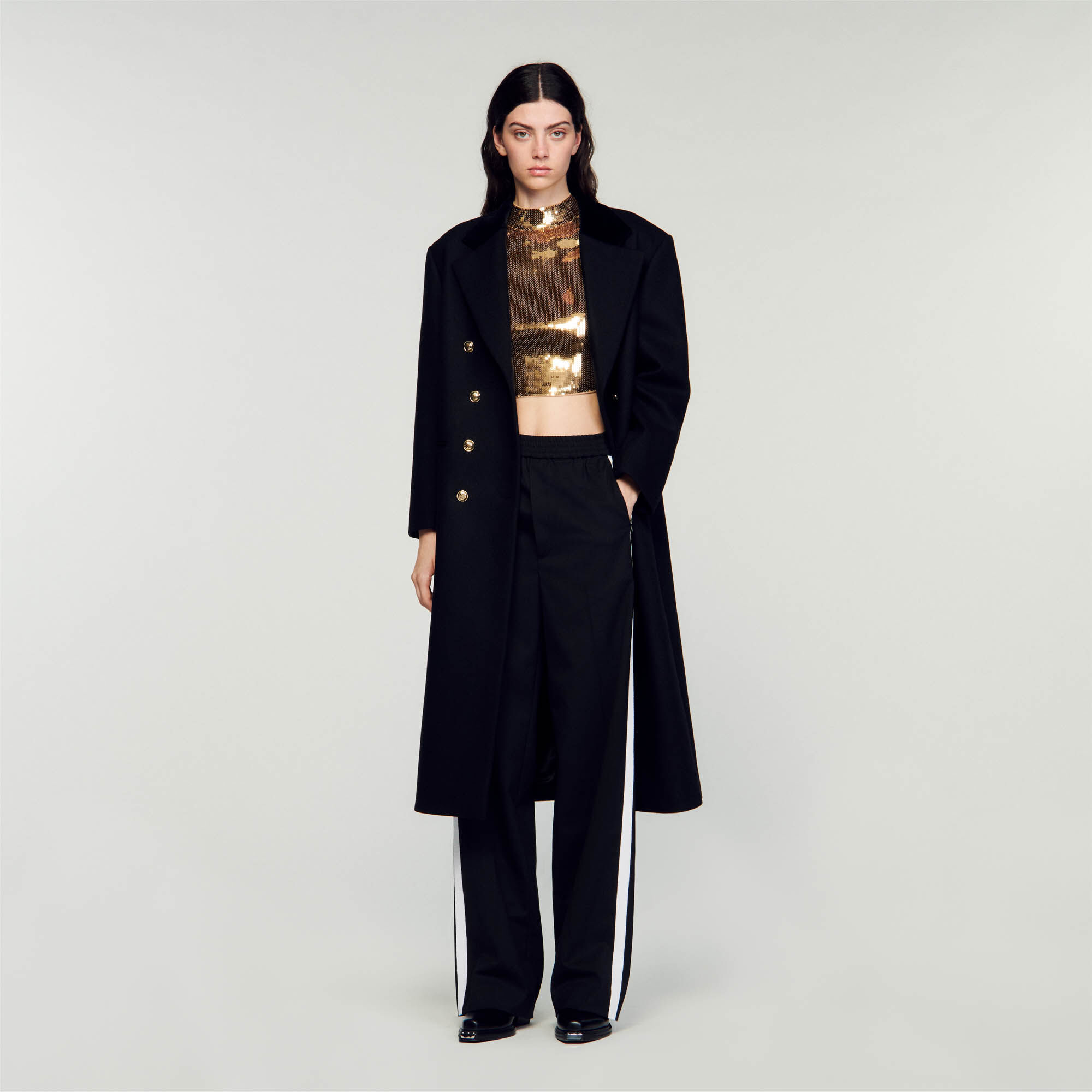 Manteau sandro noir store