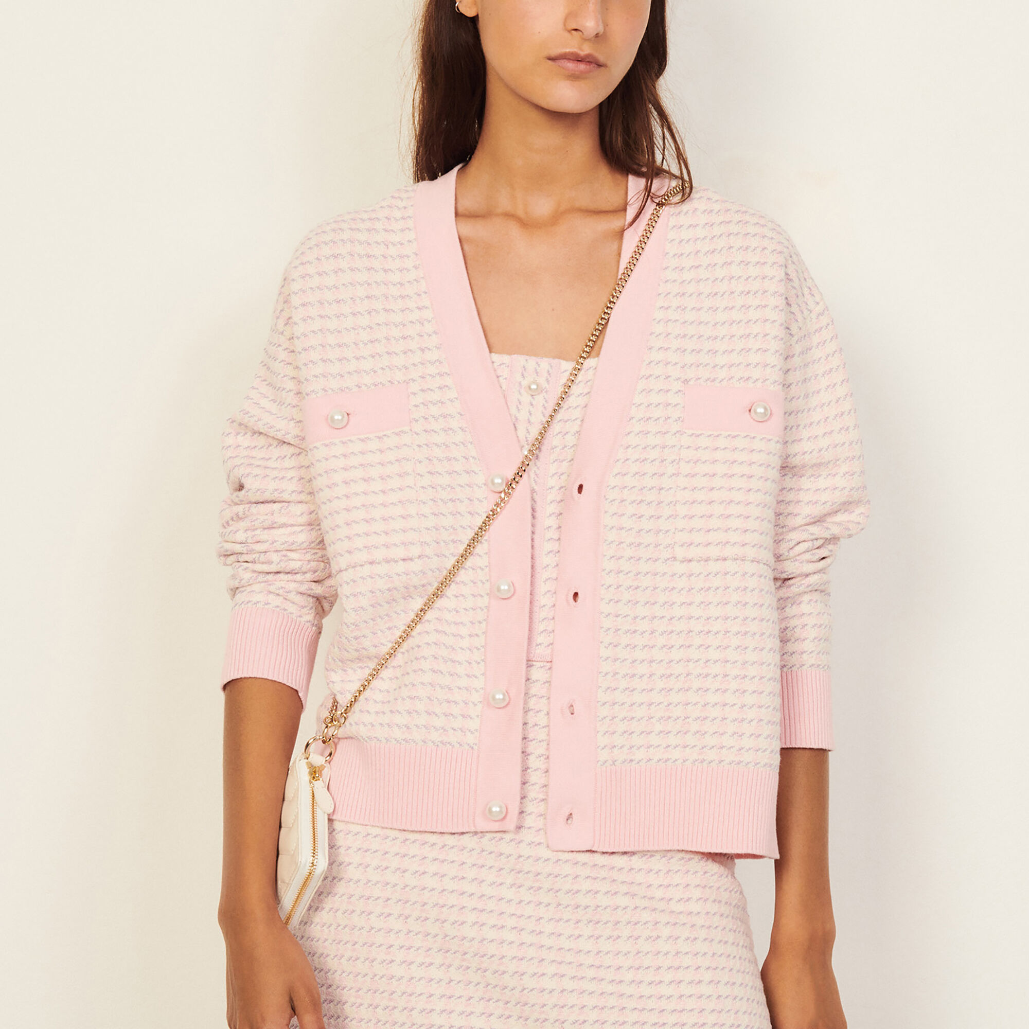 Sandro pink sweater clearance