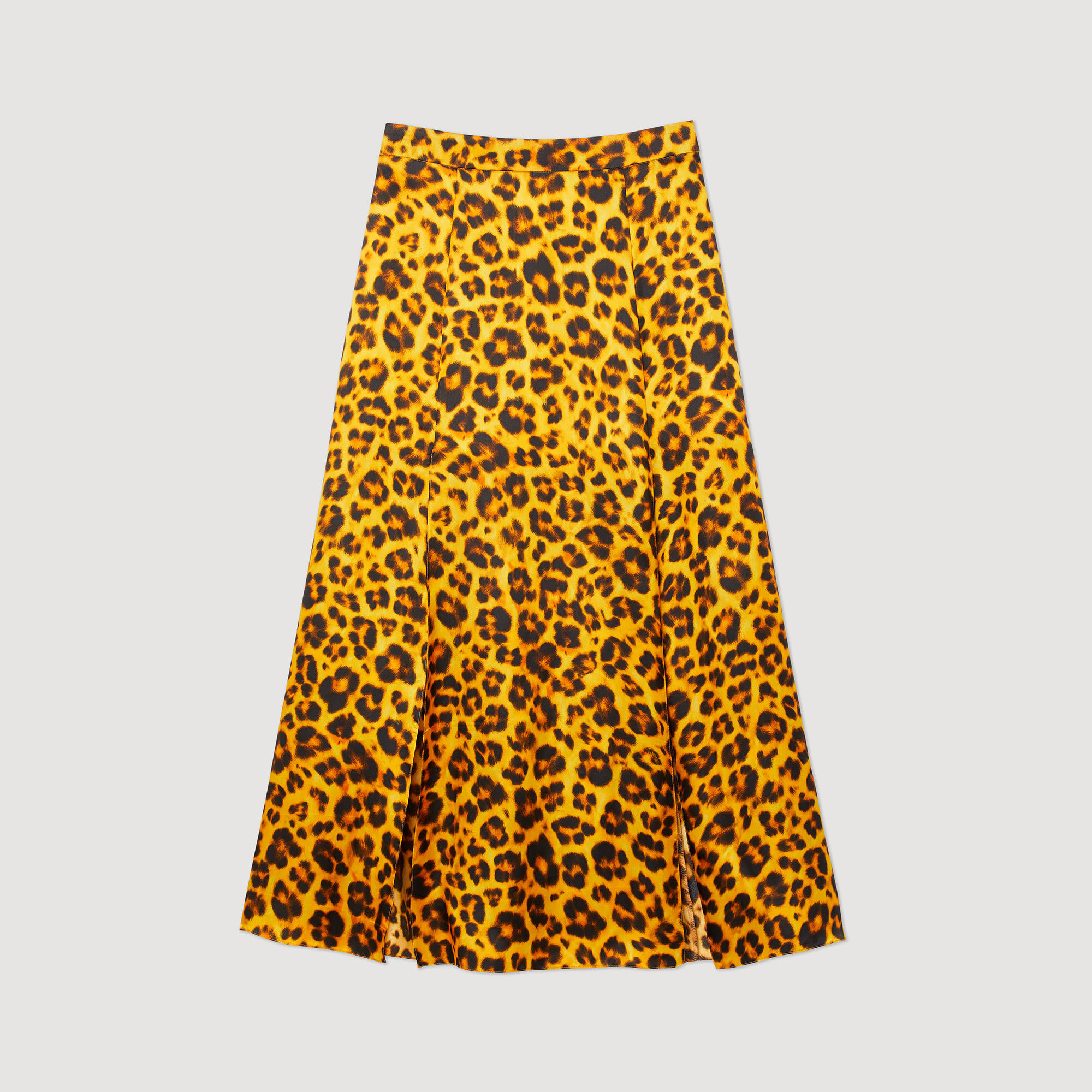 Orange outlet leopard skirt