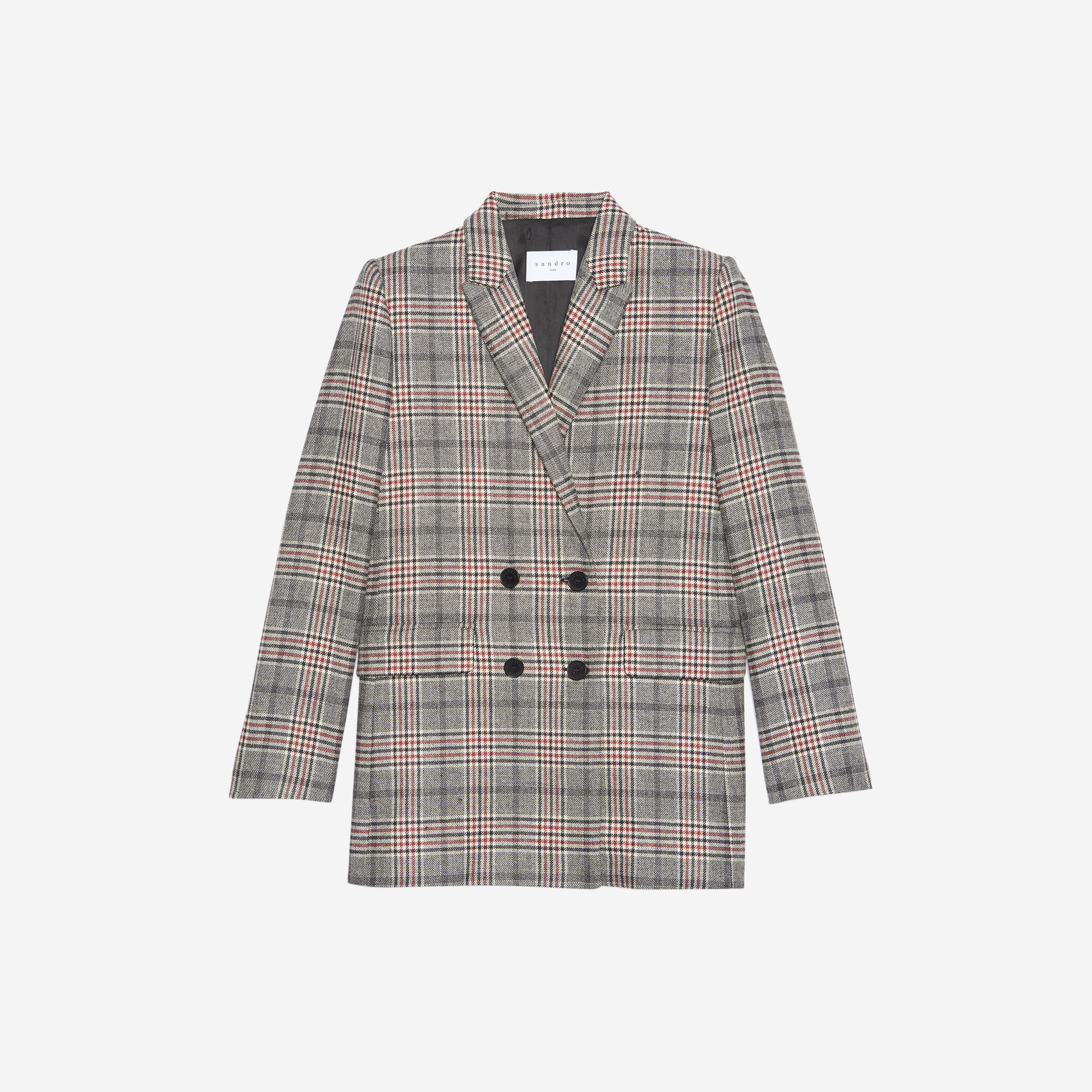Sandro online checked blazer