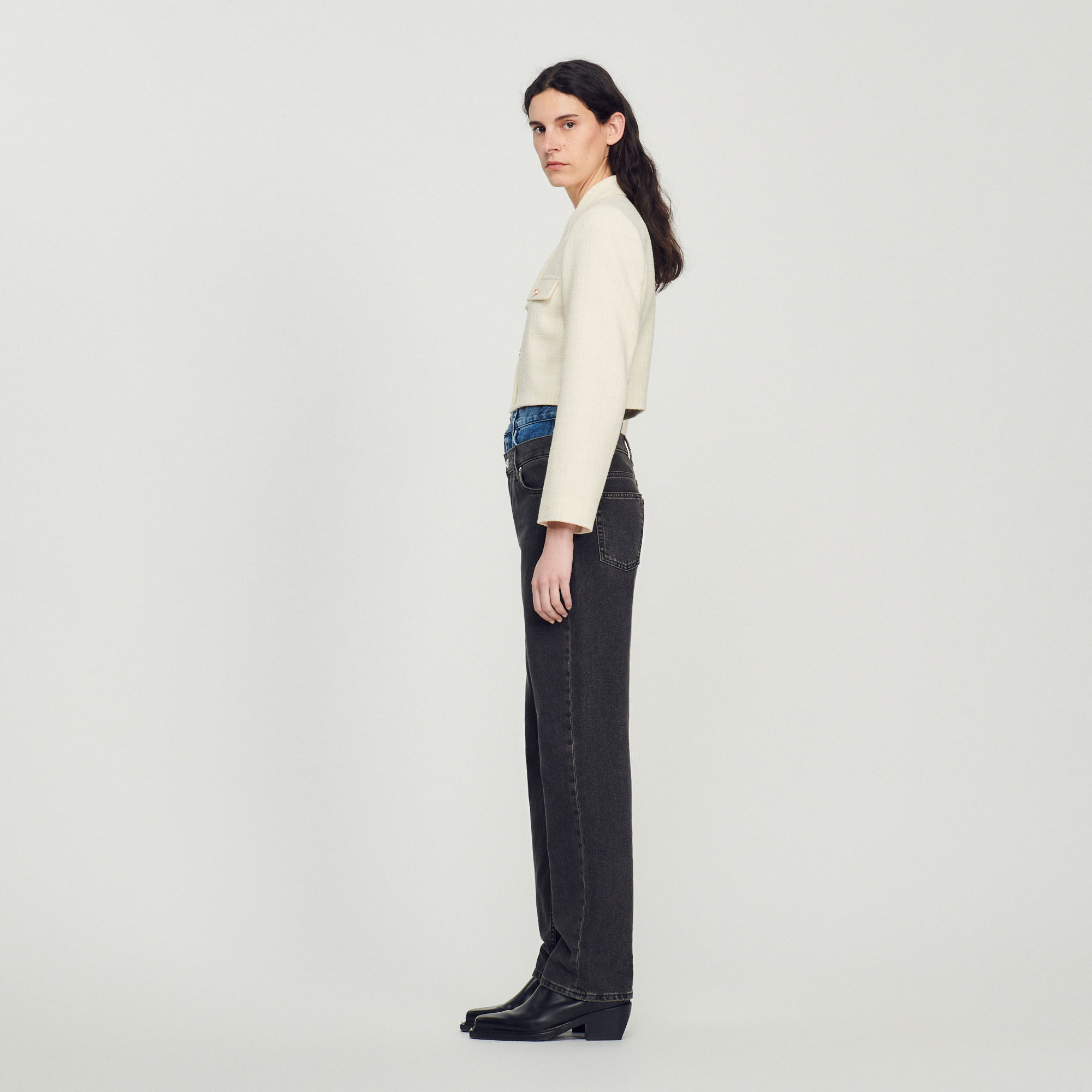 Cropped tweed button up jacket Blazers Jackets Sandro paris