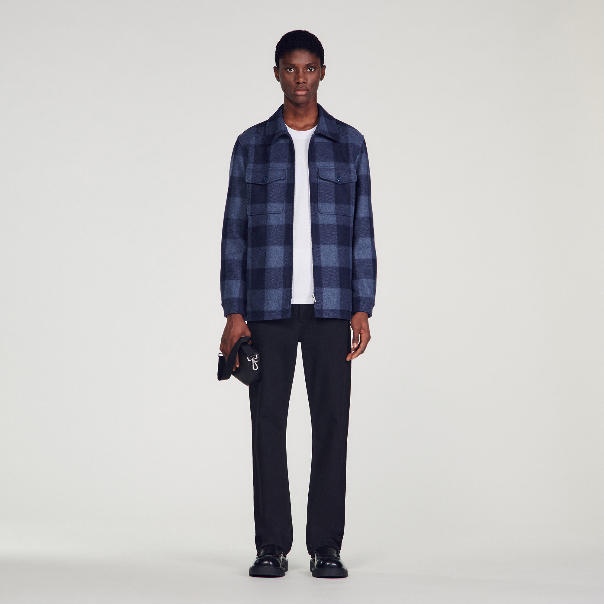 Checkered jacket blue sales