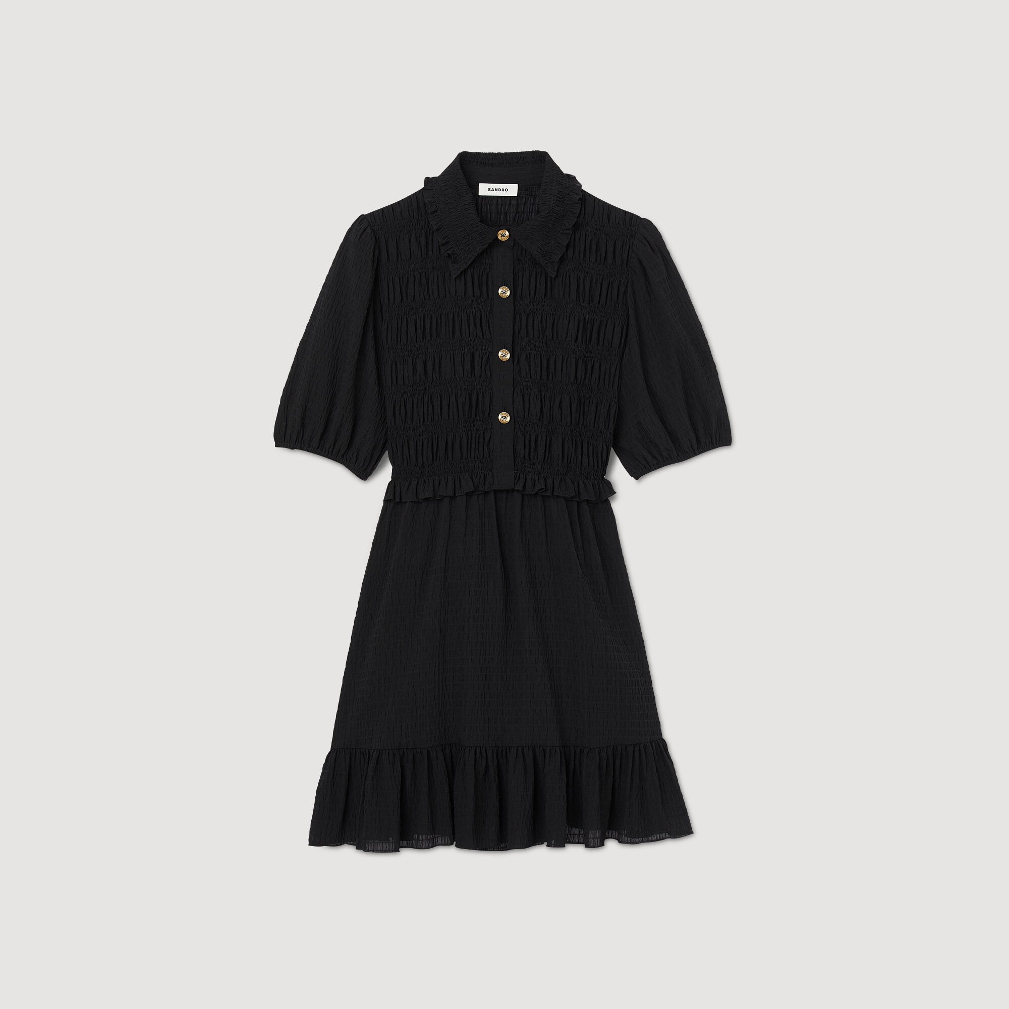 Tiyah smocked hotsell dress