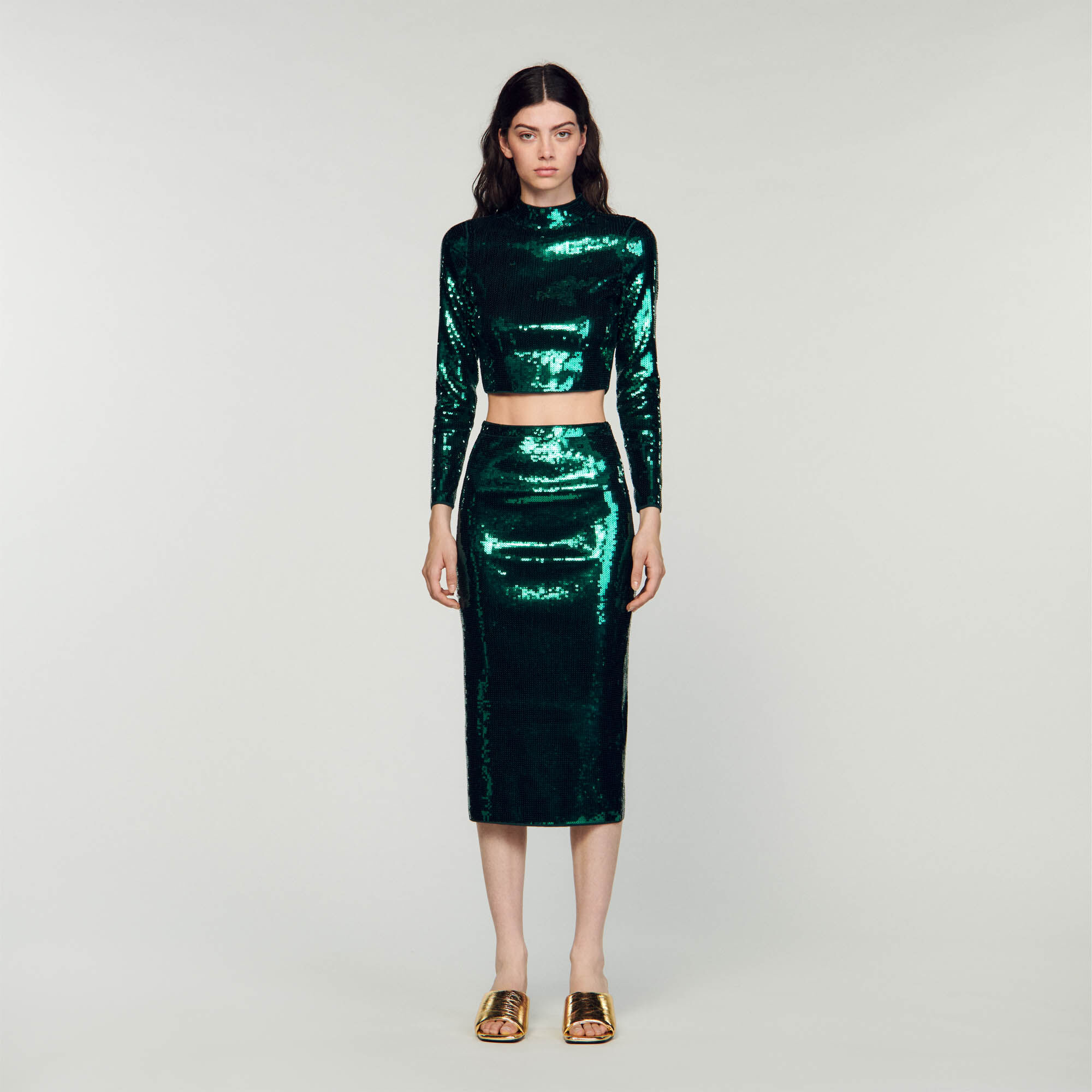 Sienna sequin midi skirt sales