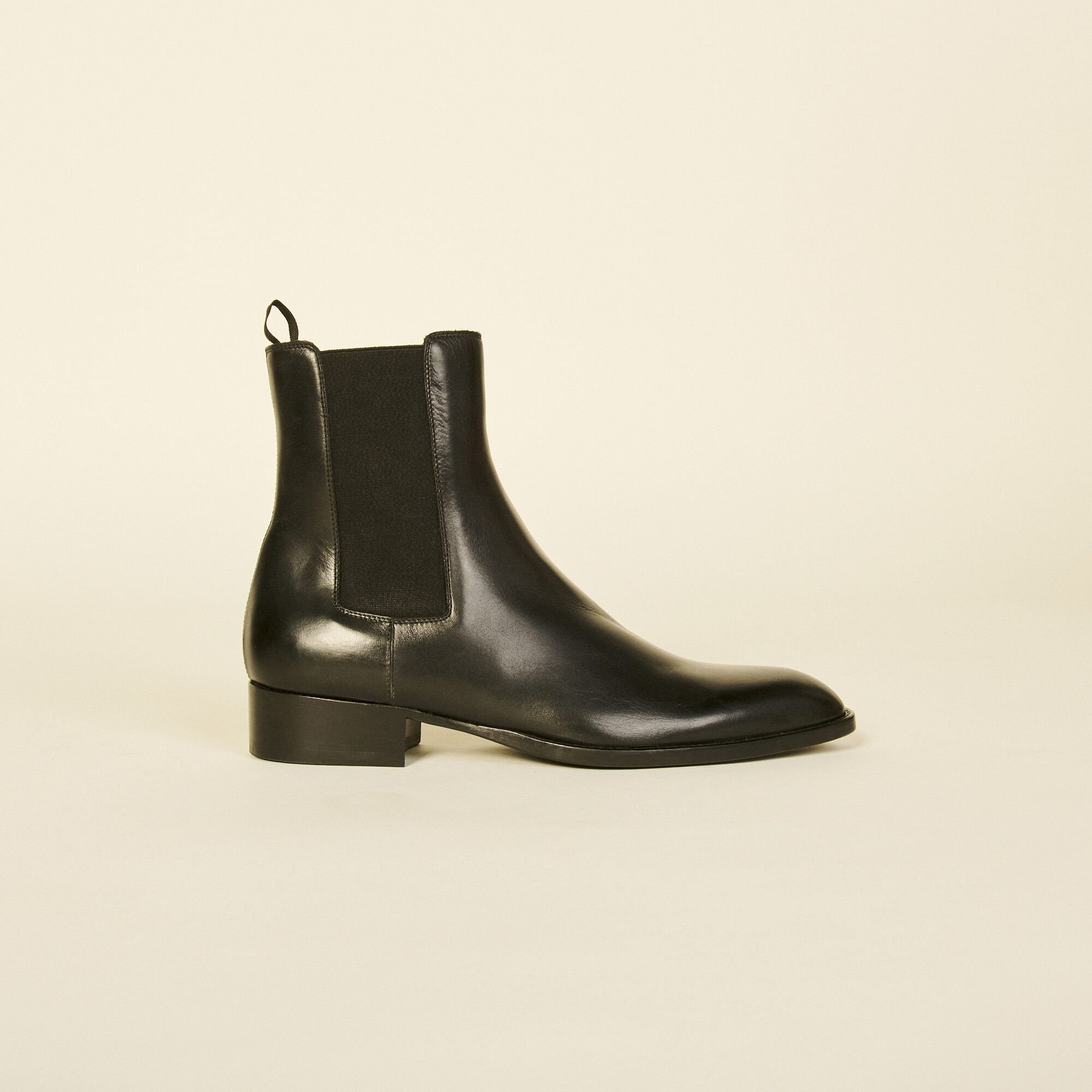 Sandro leather ankle boots clearance
