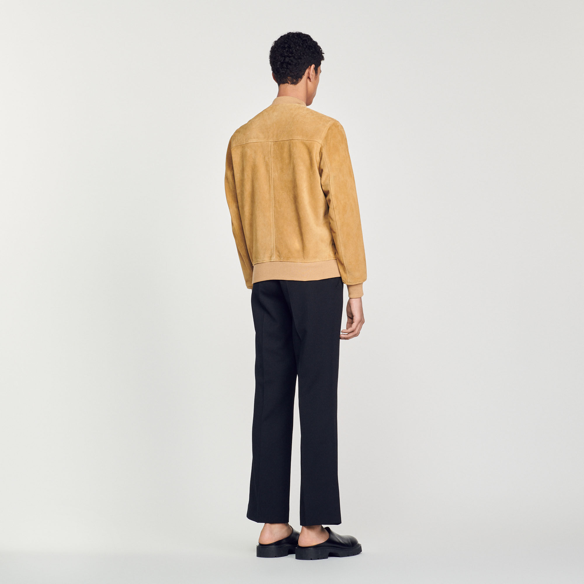 Sandro suede bomber jacket shop