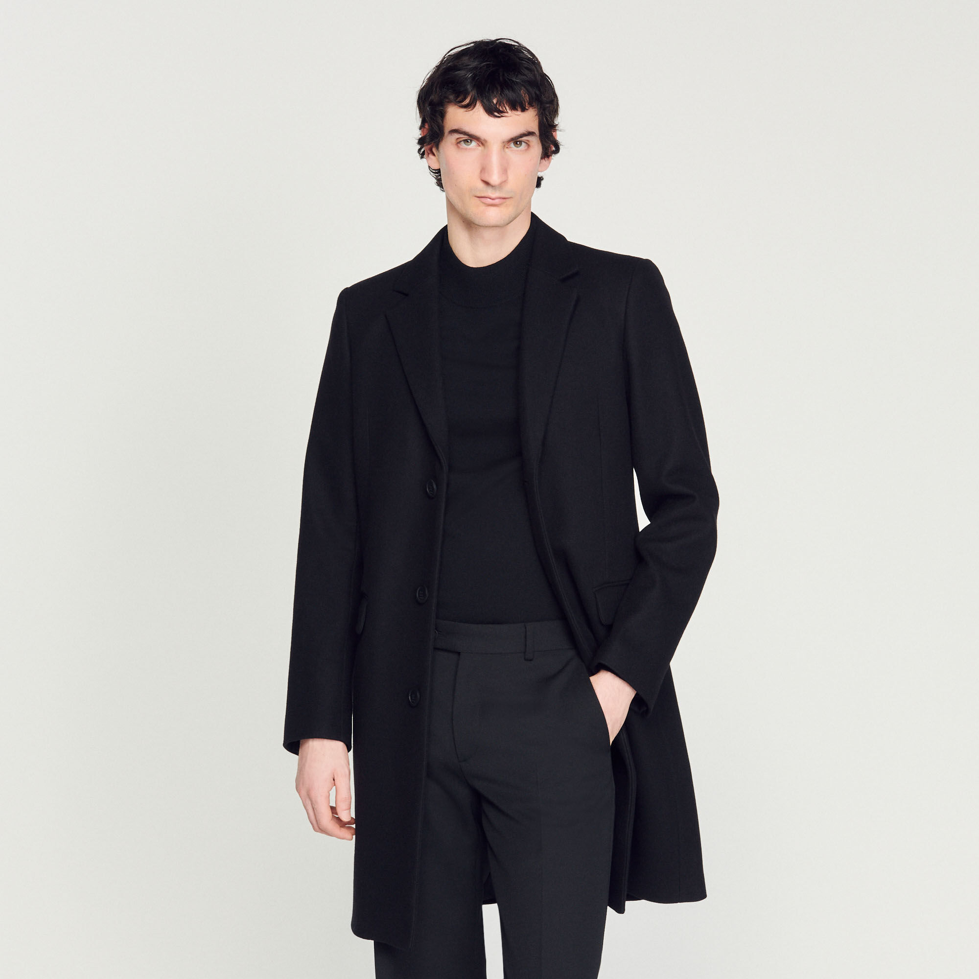 Wool and cashmere coat - Trench coats & Coats - Sandro-paris.com