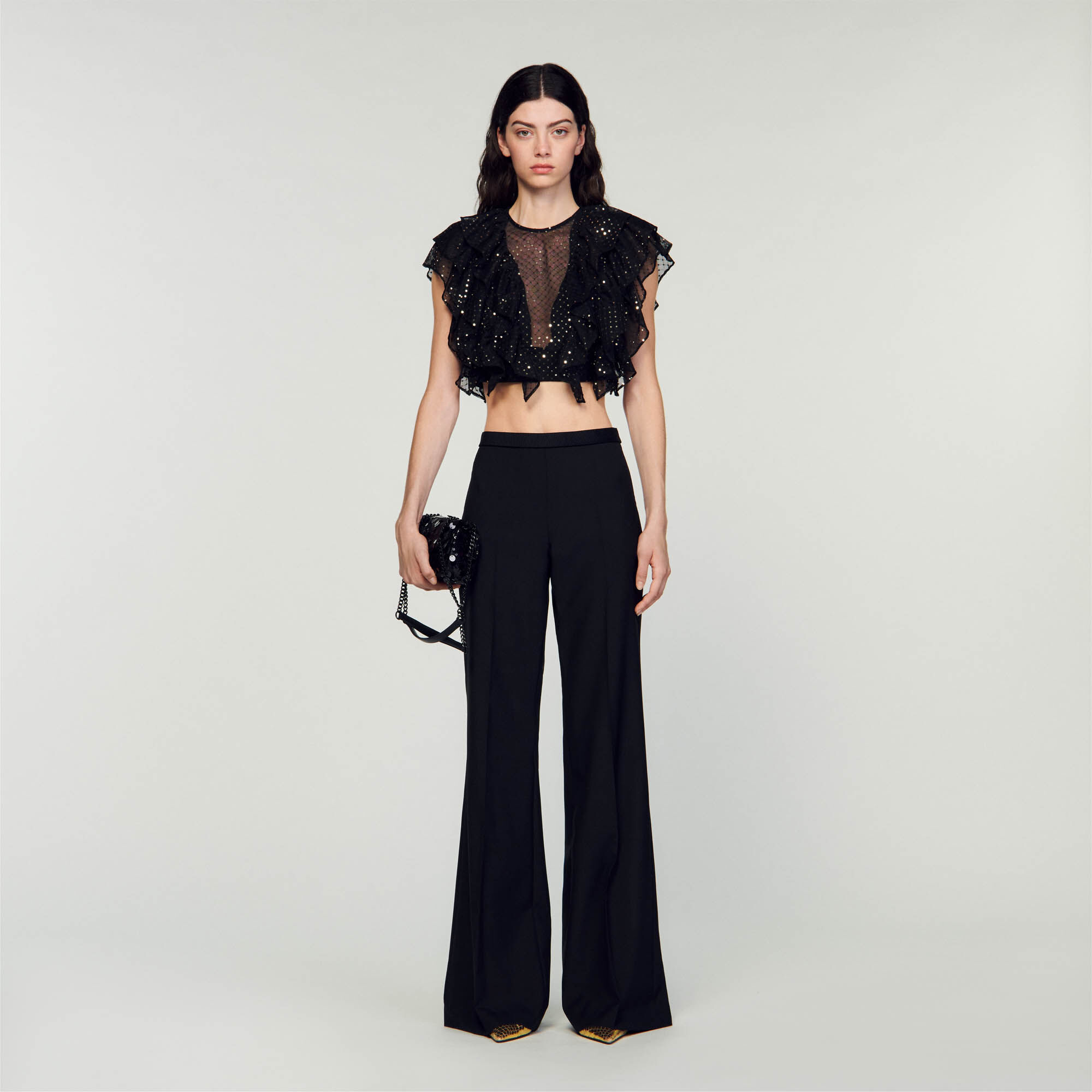 Ruffled crop top