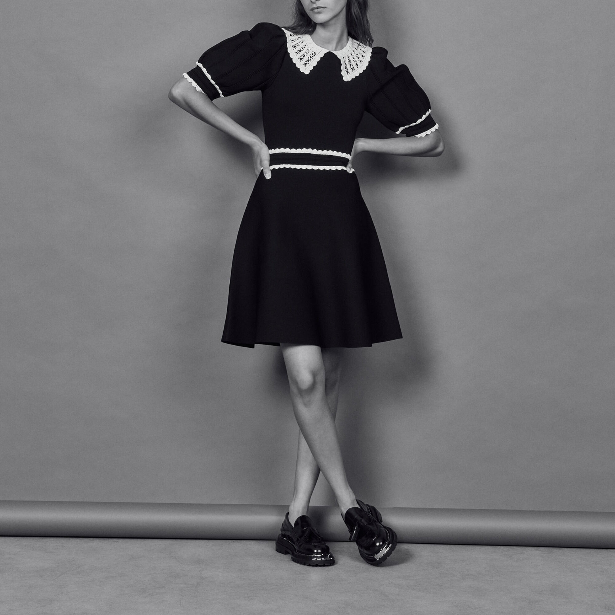sandro black dress
