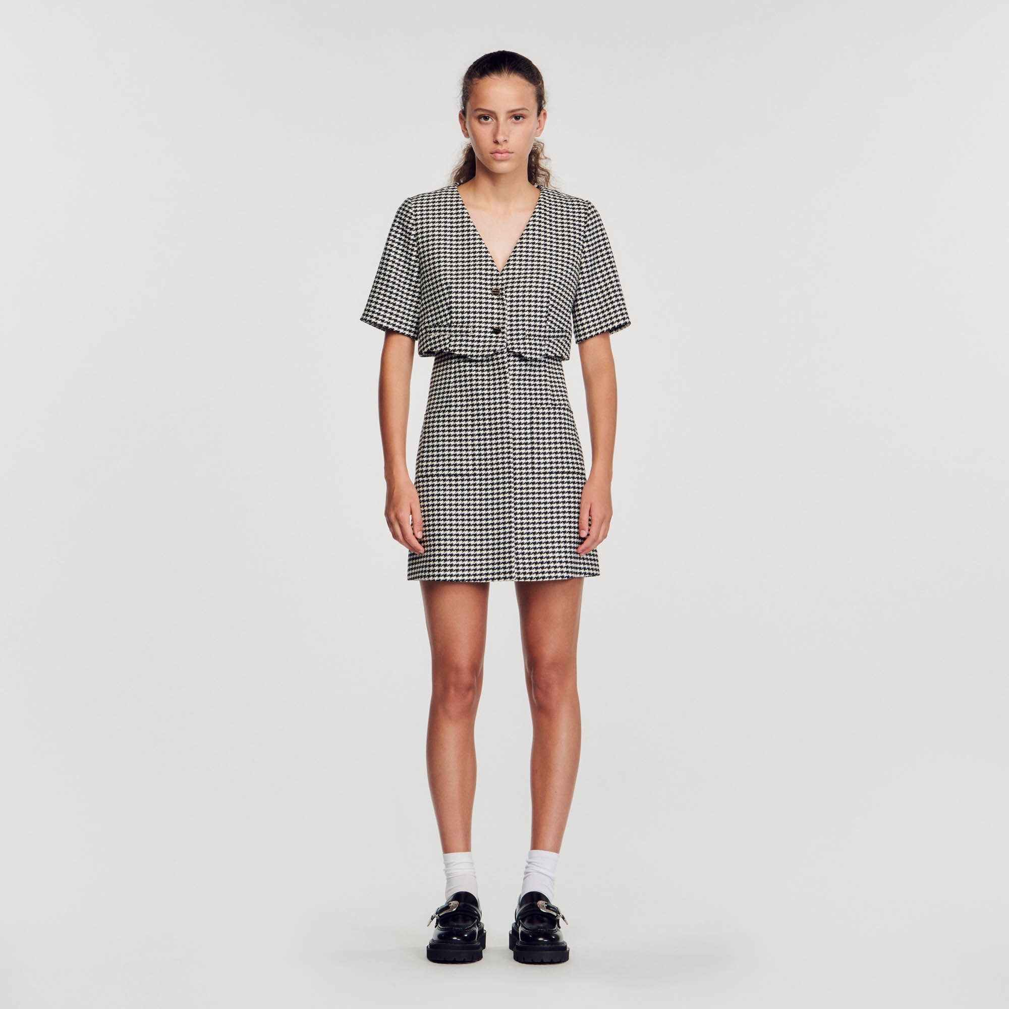 Tweed shirt dress online