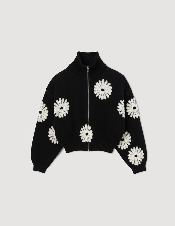 Floral trucker-style sweater - Cardigans & Sweaters