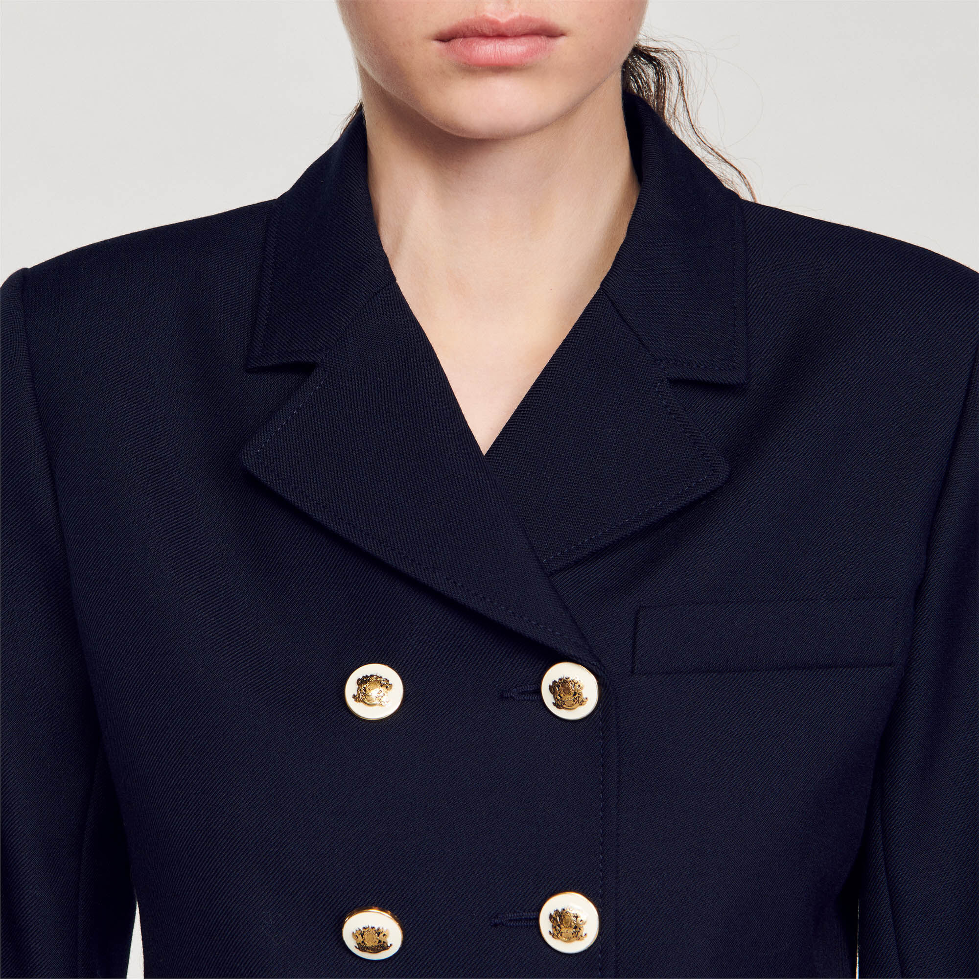 Manteau sandro femme bleu marine best sale