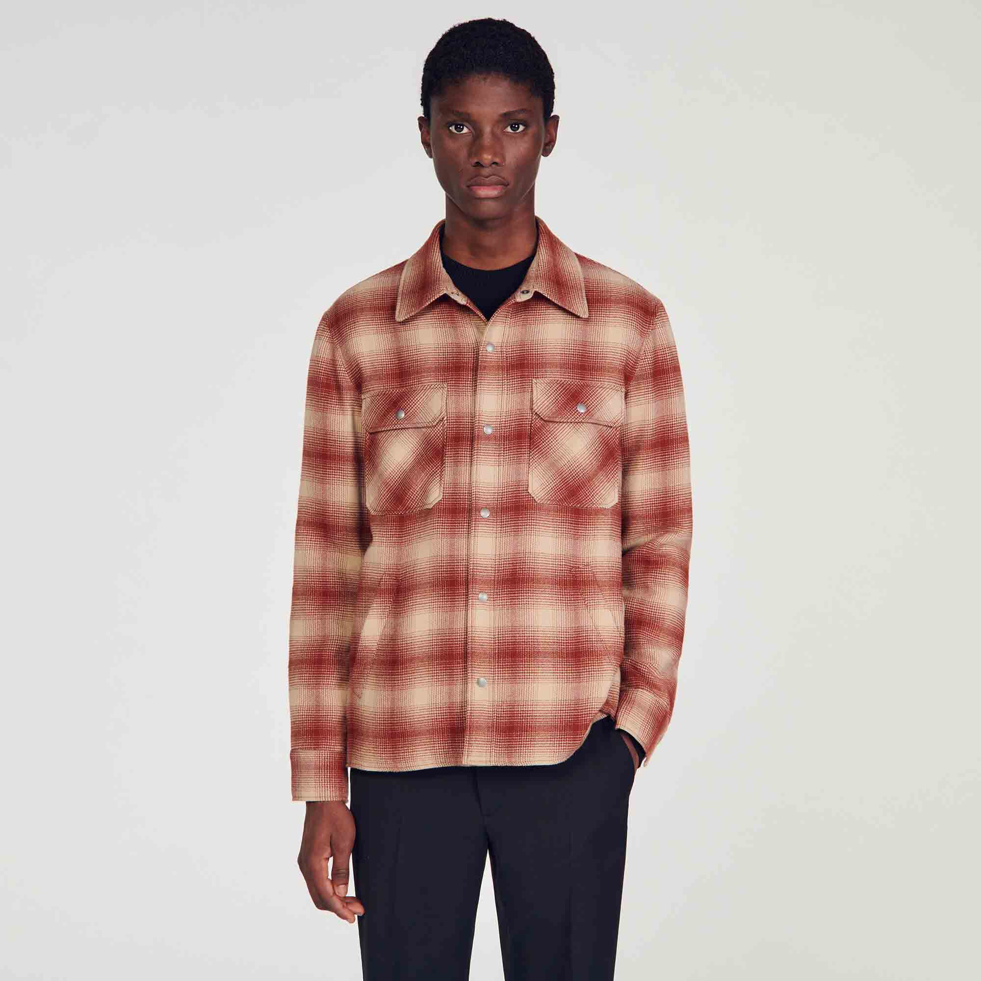 Sandro plaid jacket online