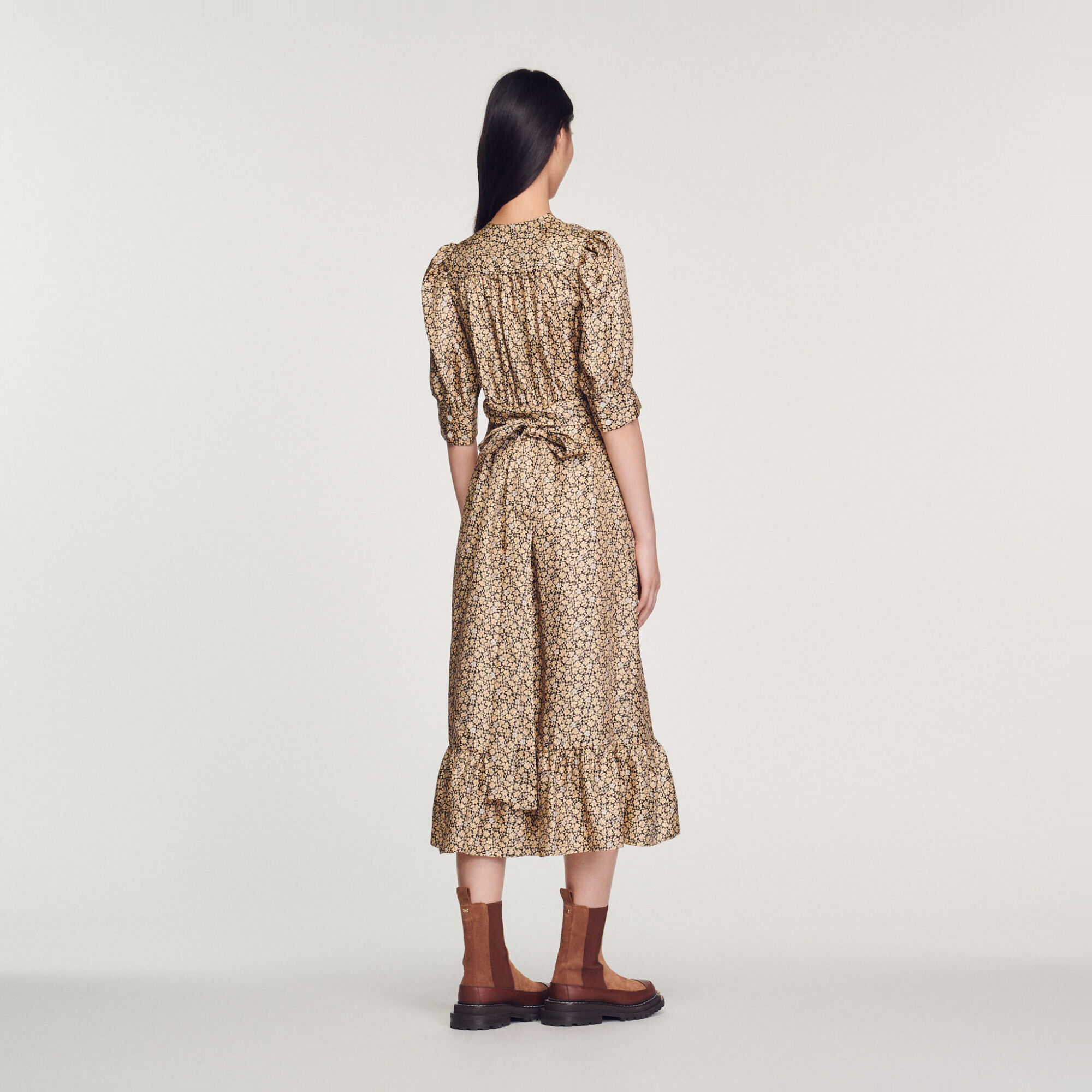 Flowing wrap dress store