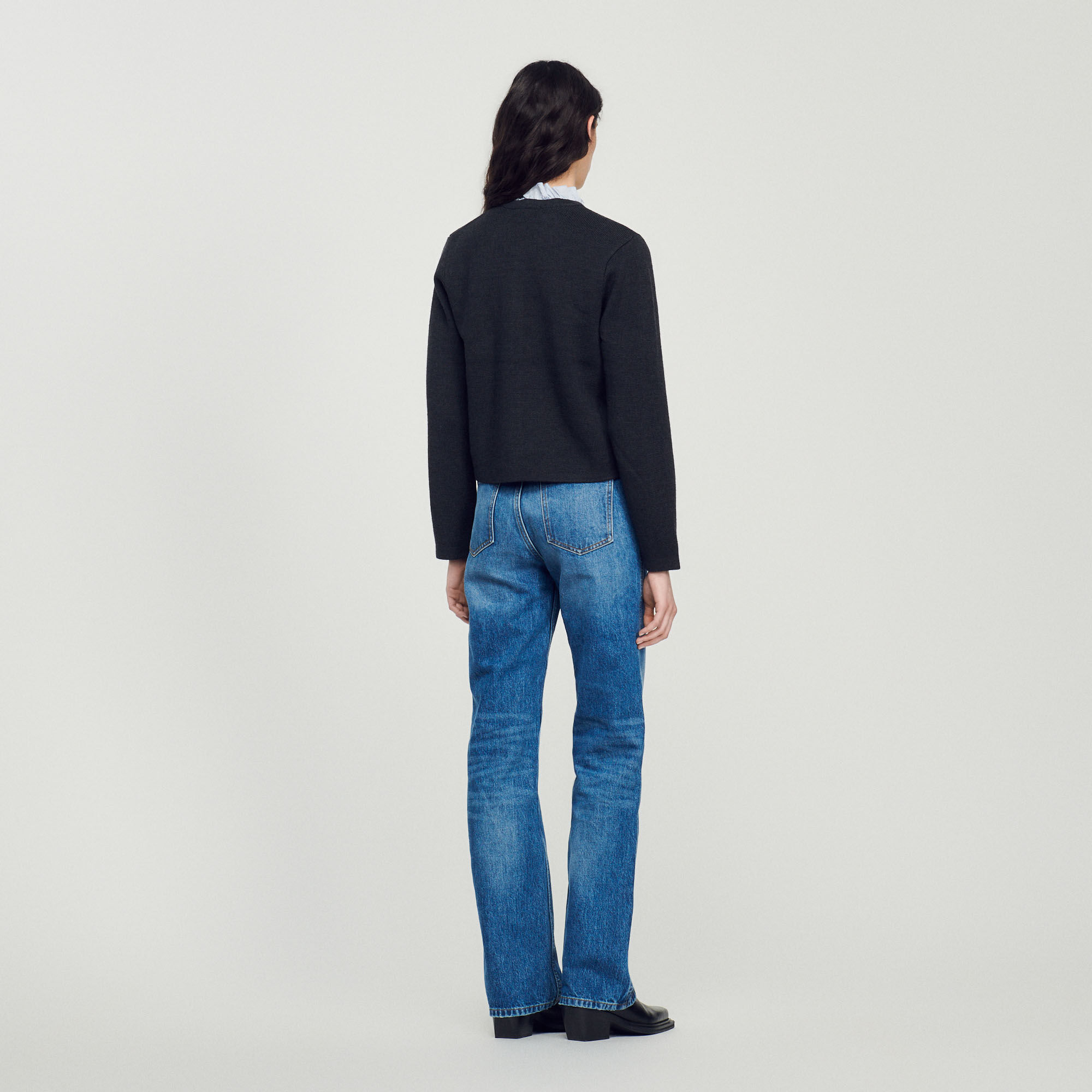 Cardigan in certified wool