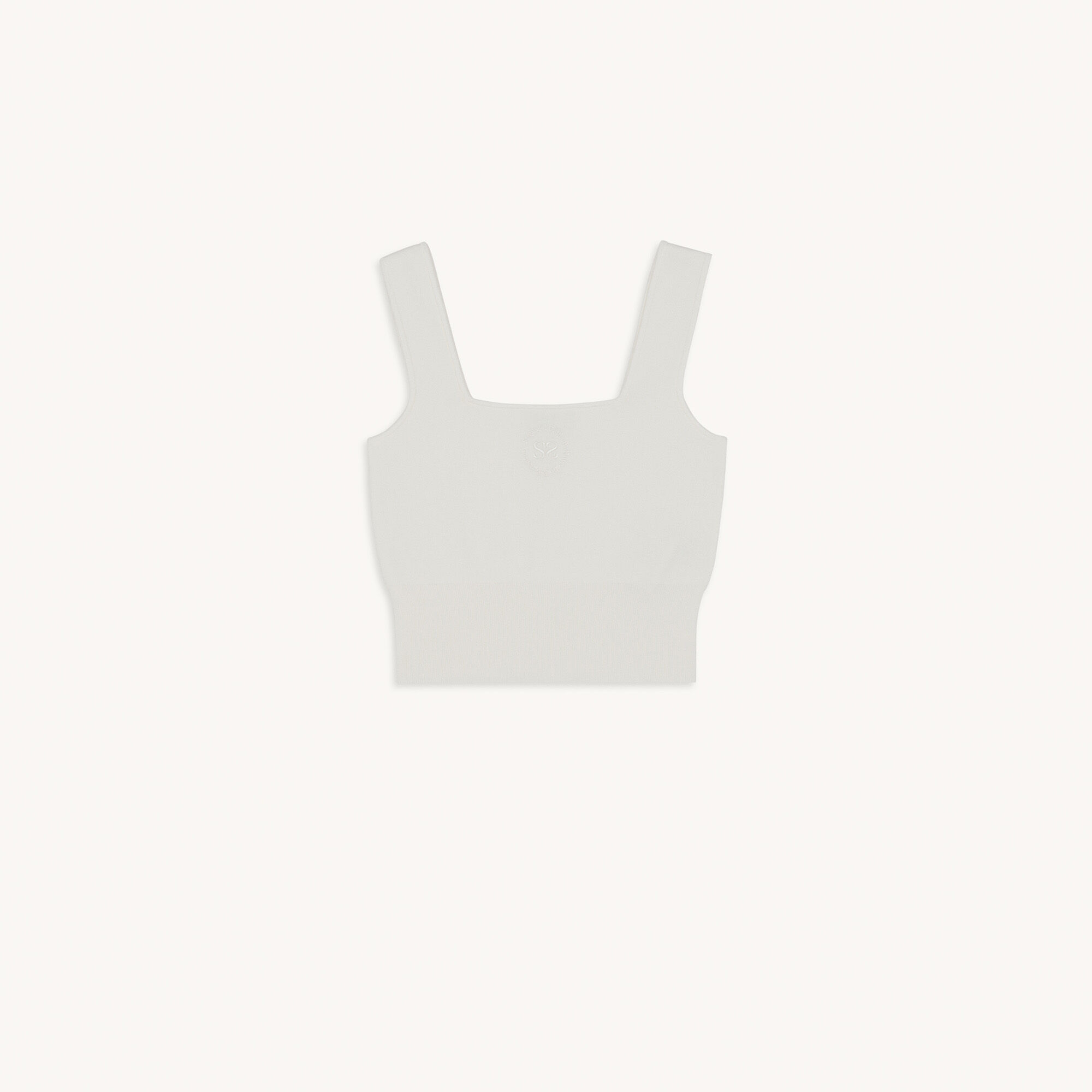 White knit bra top clearance